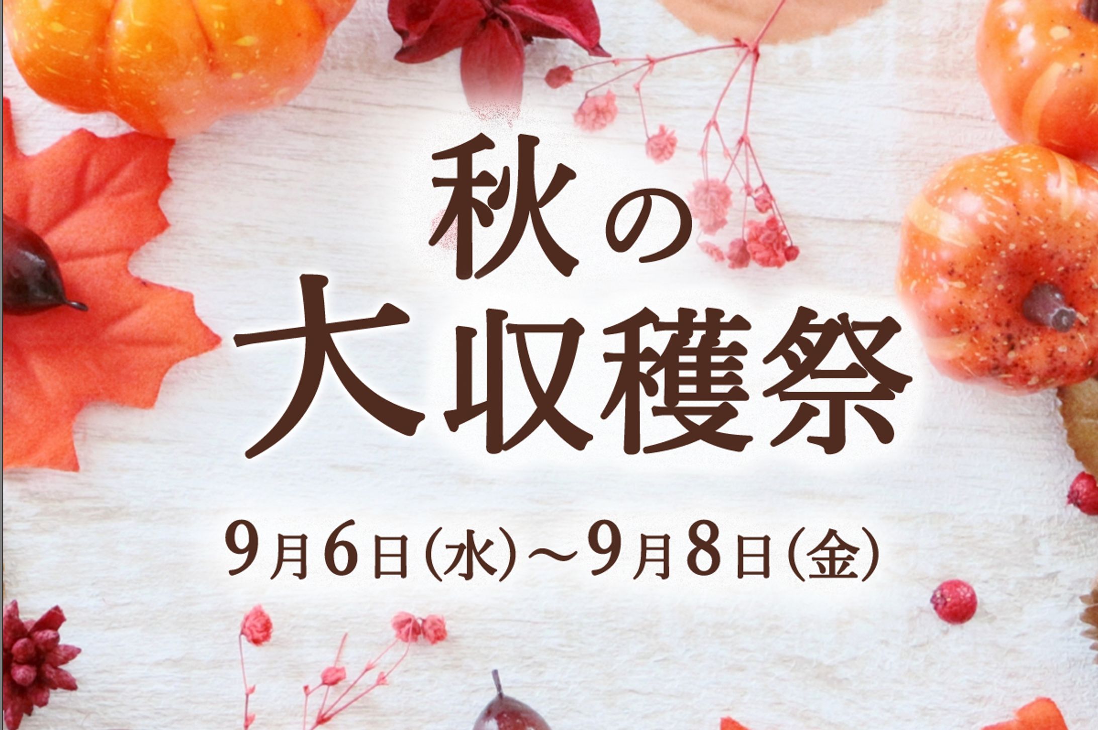 自主制作バナー(秋の大収穫祭)-1
