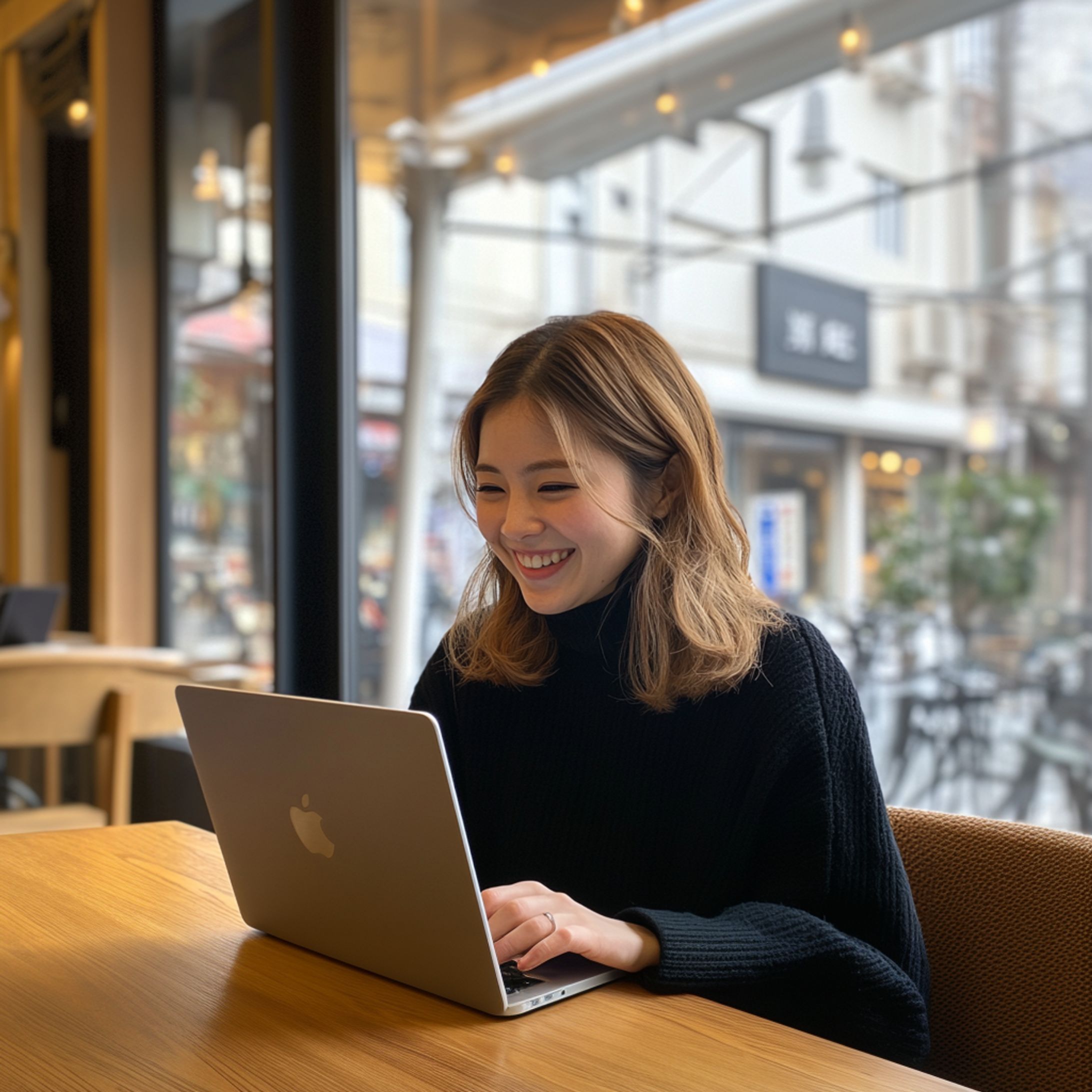カフェの女性-1