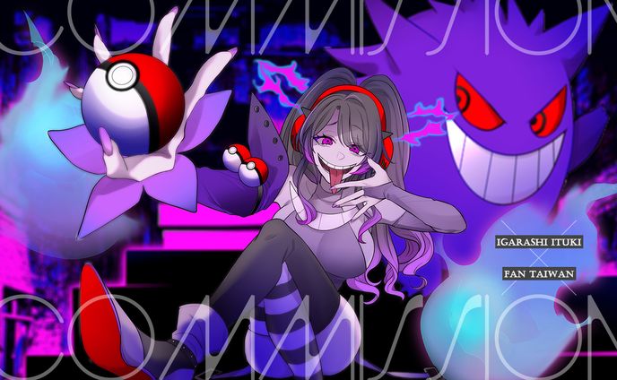 【五十嵐斎様】俺ゴーストタイプ歌ってみた／動画用イラスト