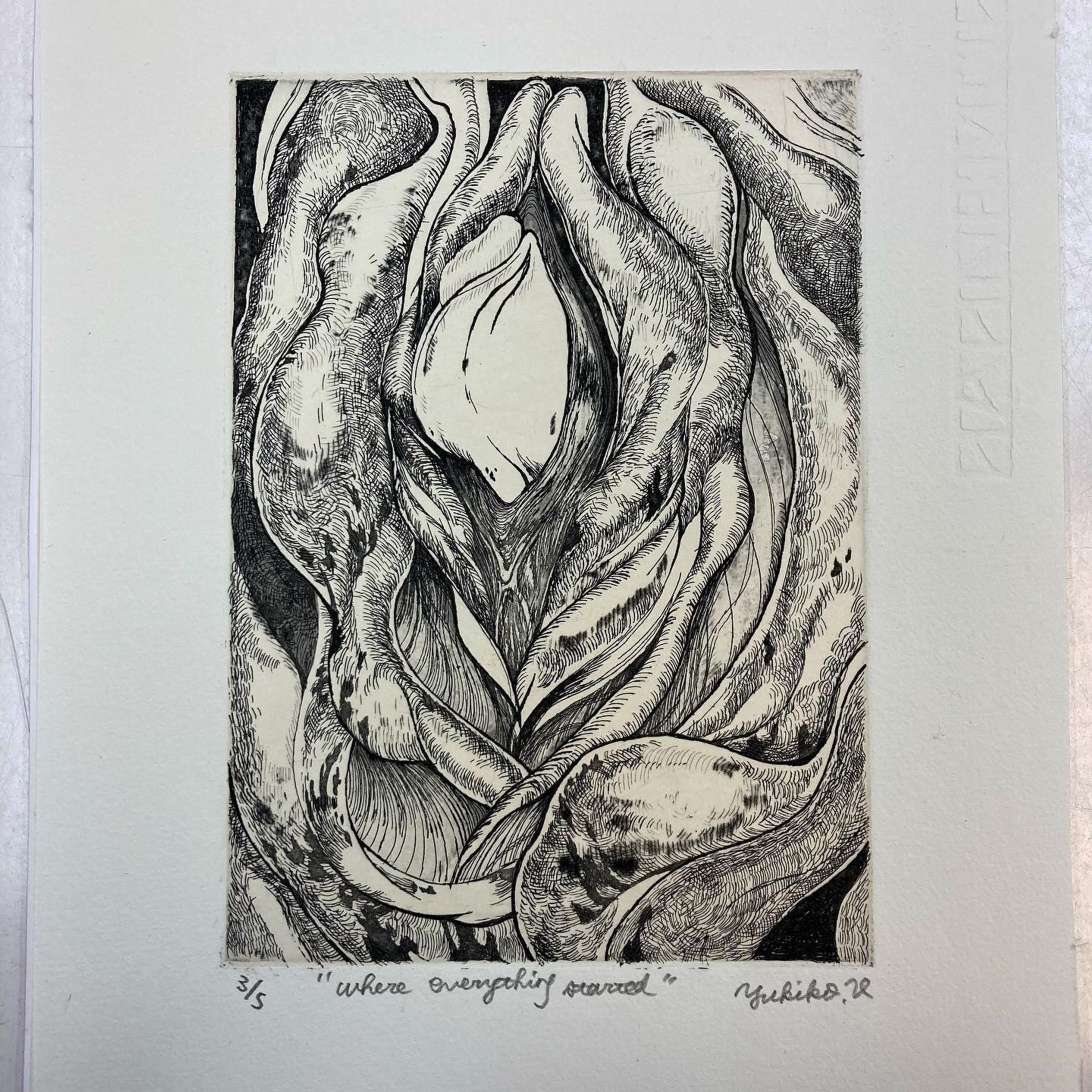 "where everything started"
16㎝×11㎝

#銅版画
#etching
#aquatint-1
