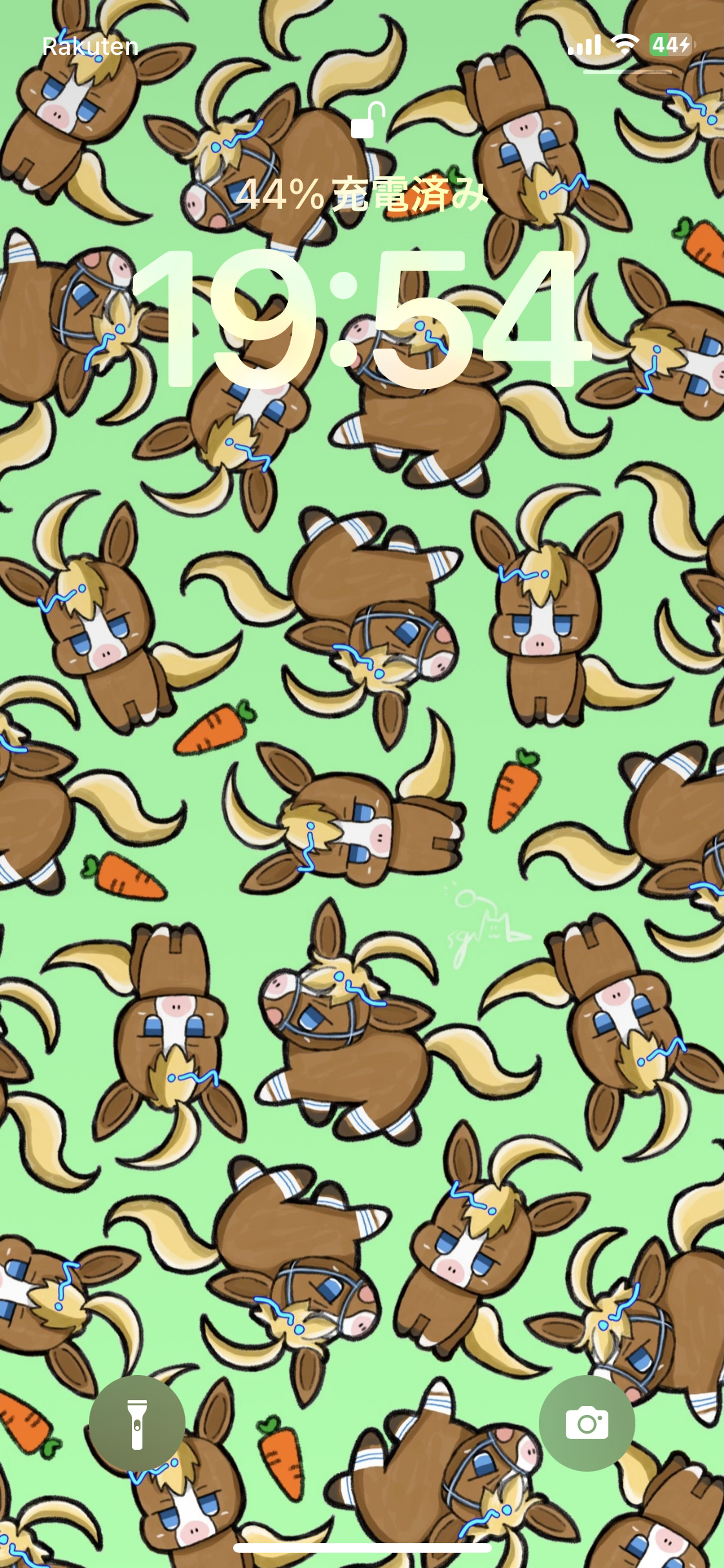 【ご依頼】クライアント様のオリジナル馬のロック画面-1