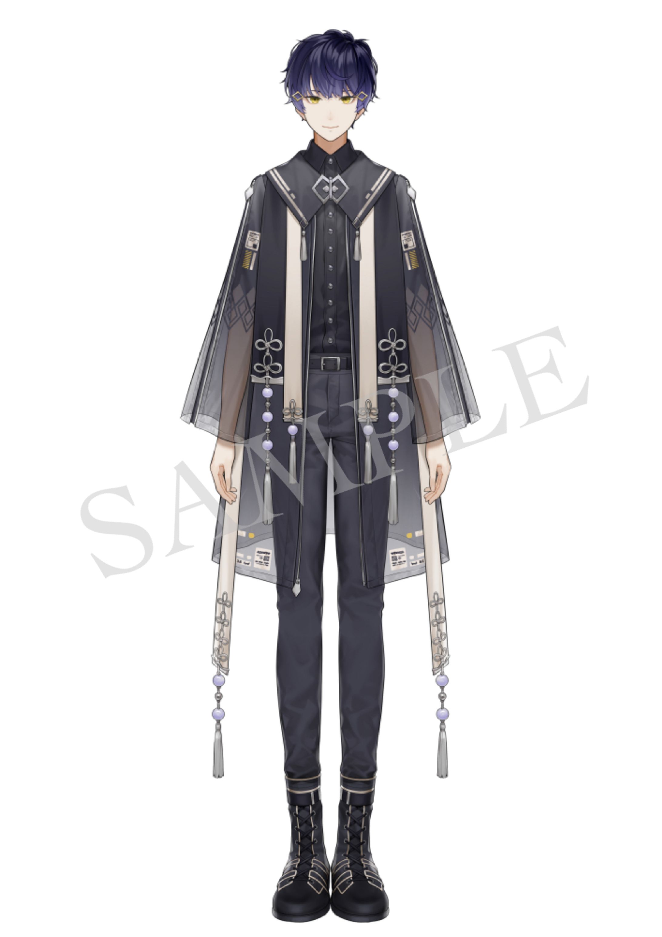 Vtuber「紫月けいと」様Live2Dパーツ分けイラスト-1