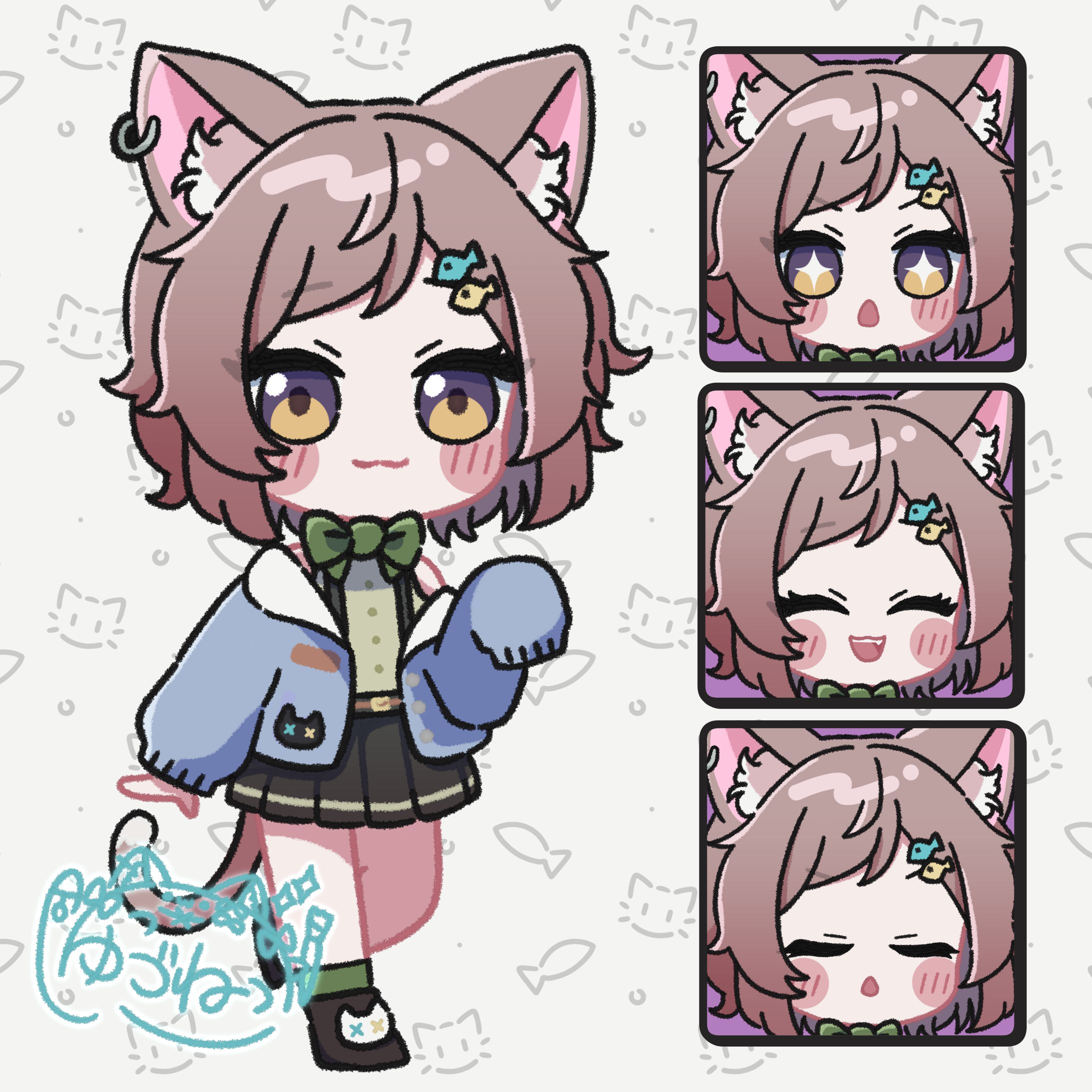 ゆづねこ｜デフォルメ立ち絵-1