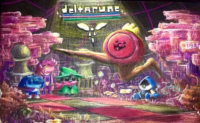 サウンド、色鉛筆画