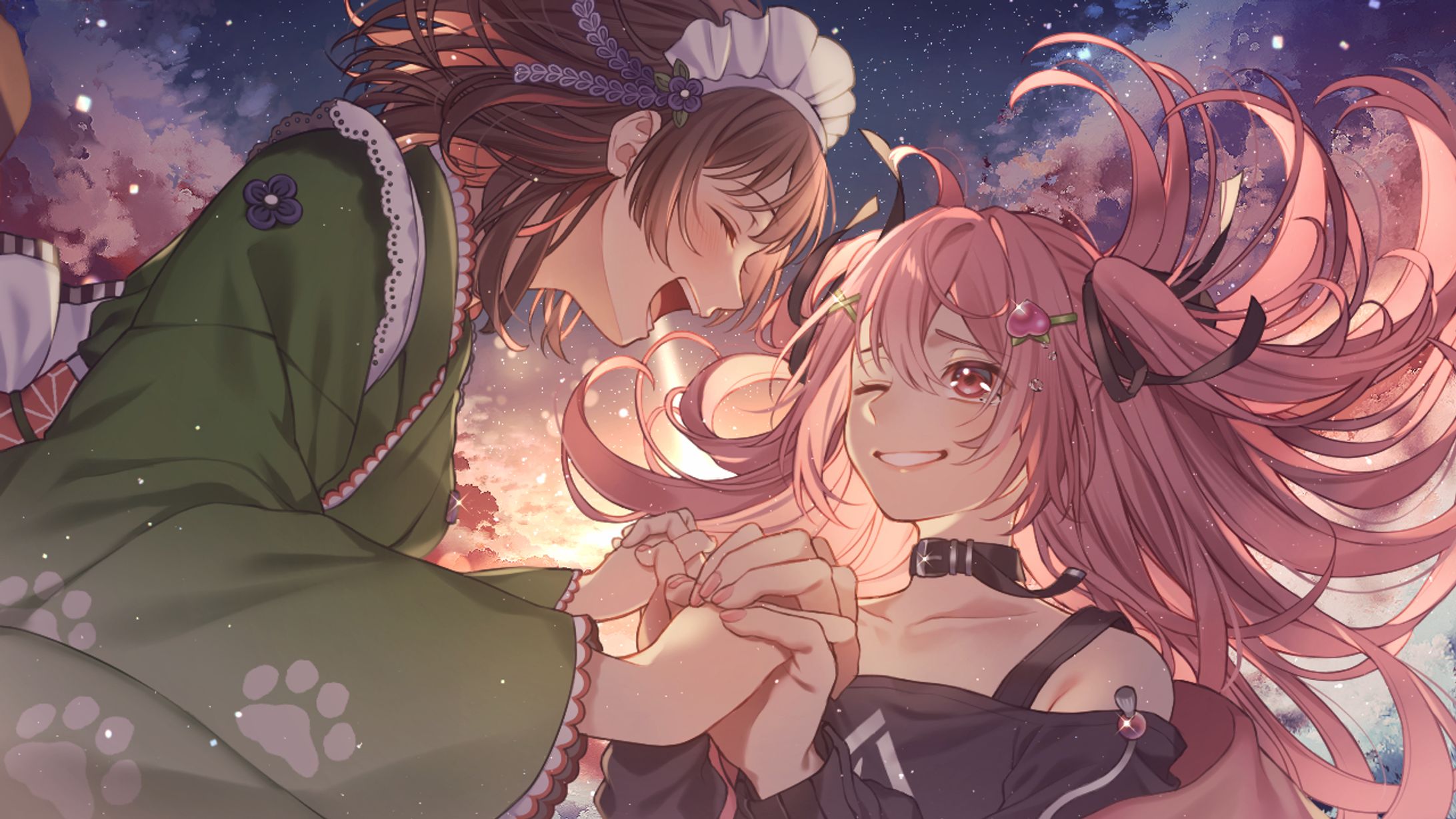 MV用一枚絵/桃白ハクリ×庵藤夏 様-1