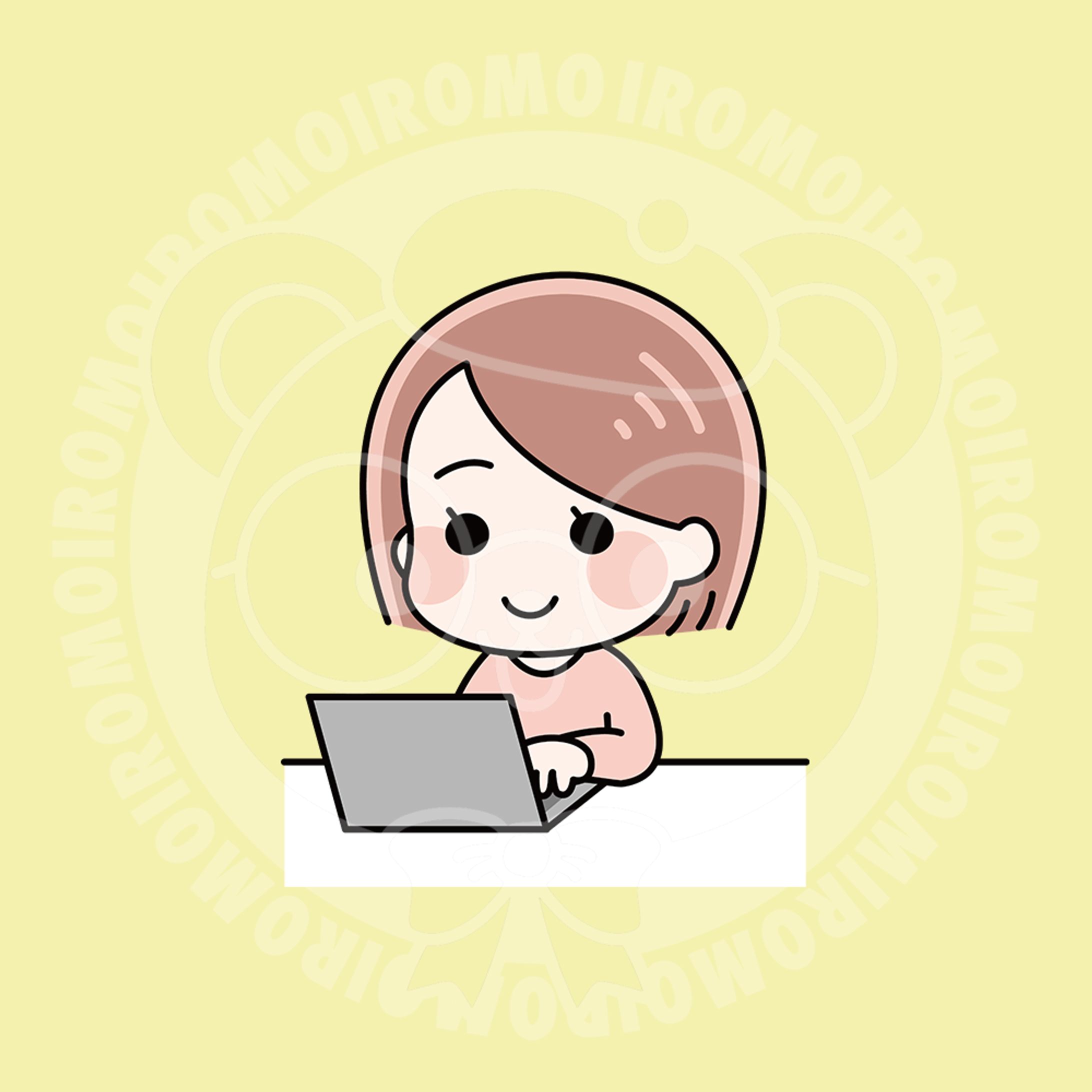 パソコンを操作する女性-1