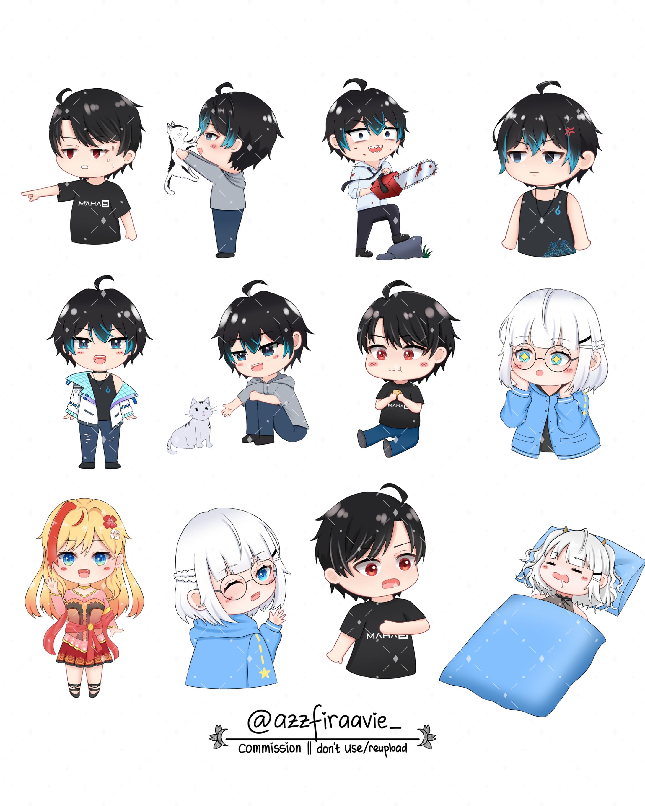Fanmerch - Sticker Set (MAHA5 Vtuber)-1