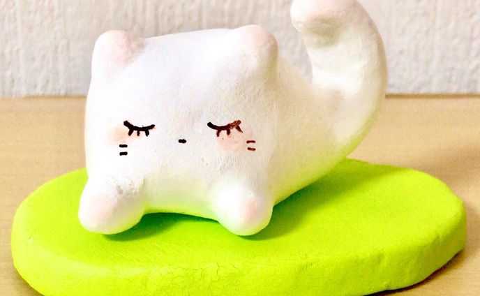 粘土で作ってみました🐱
#もちねこのミルク
