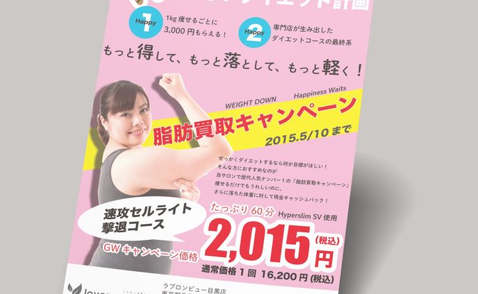 脂肪買取キャンペーンチラシ(架空)