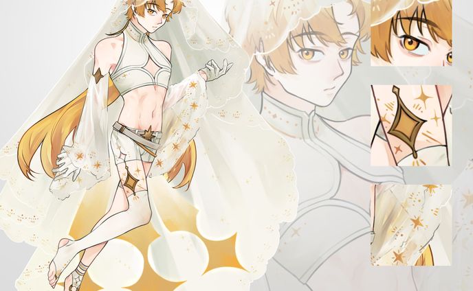 遊星元靈 立繪+角色設計+三視圖