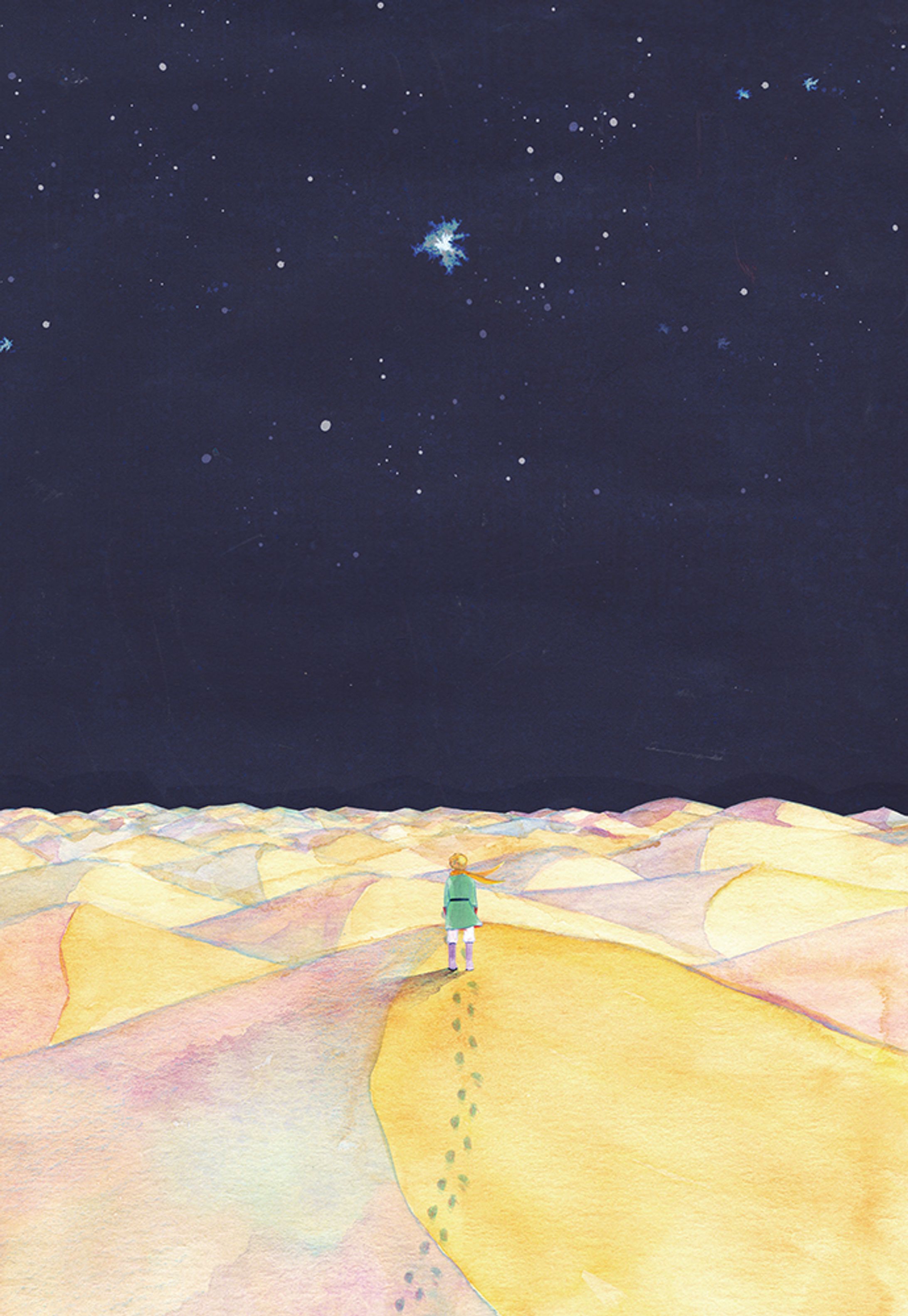 【受賞・日本ブックデザイン賞2019】星の王子さま　装画-1