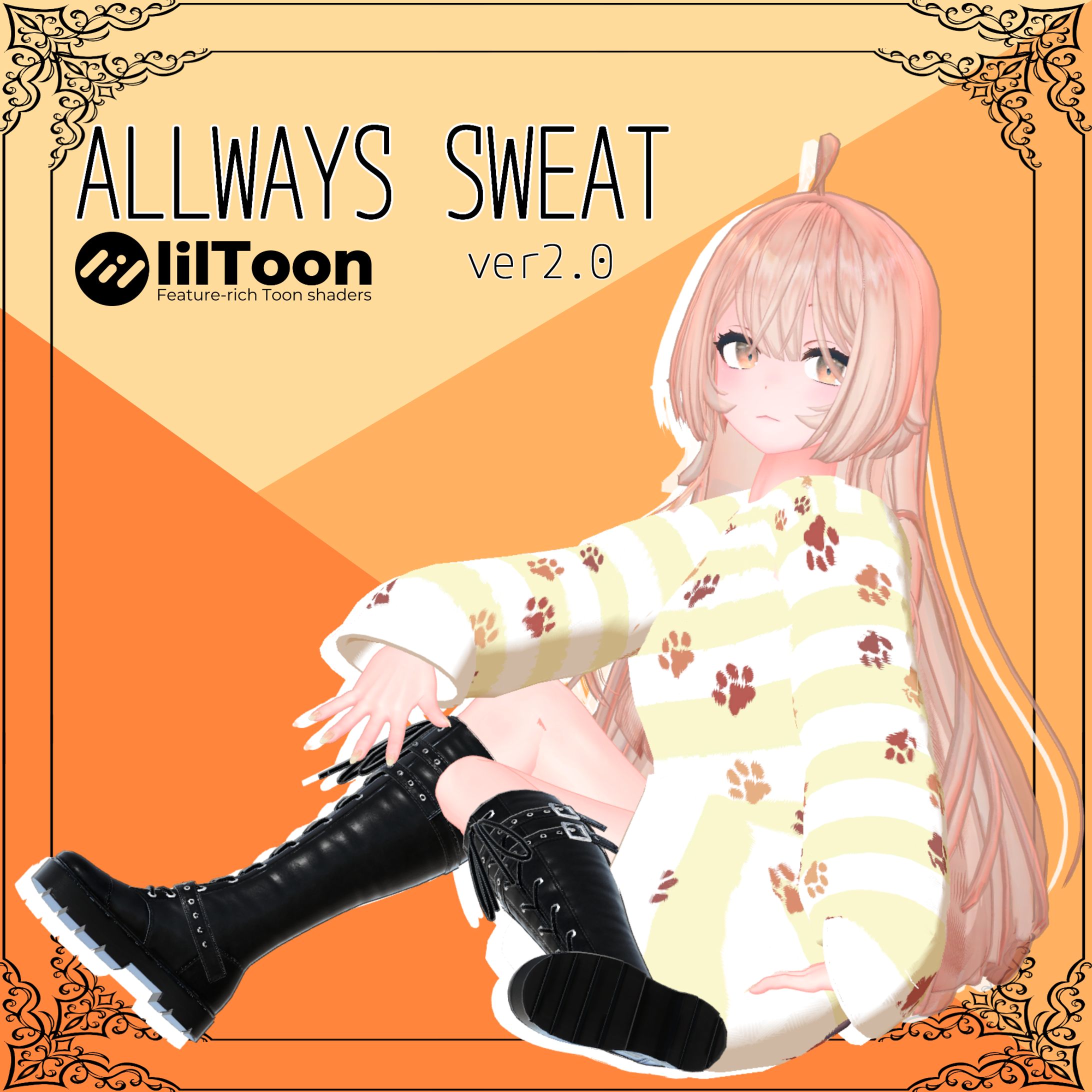 3D衣装/【24アバター対応】ALLWAYS SWEAT【VRC想定】-1