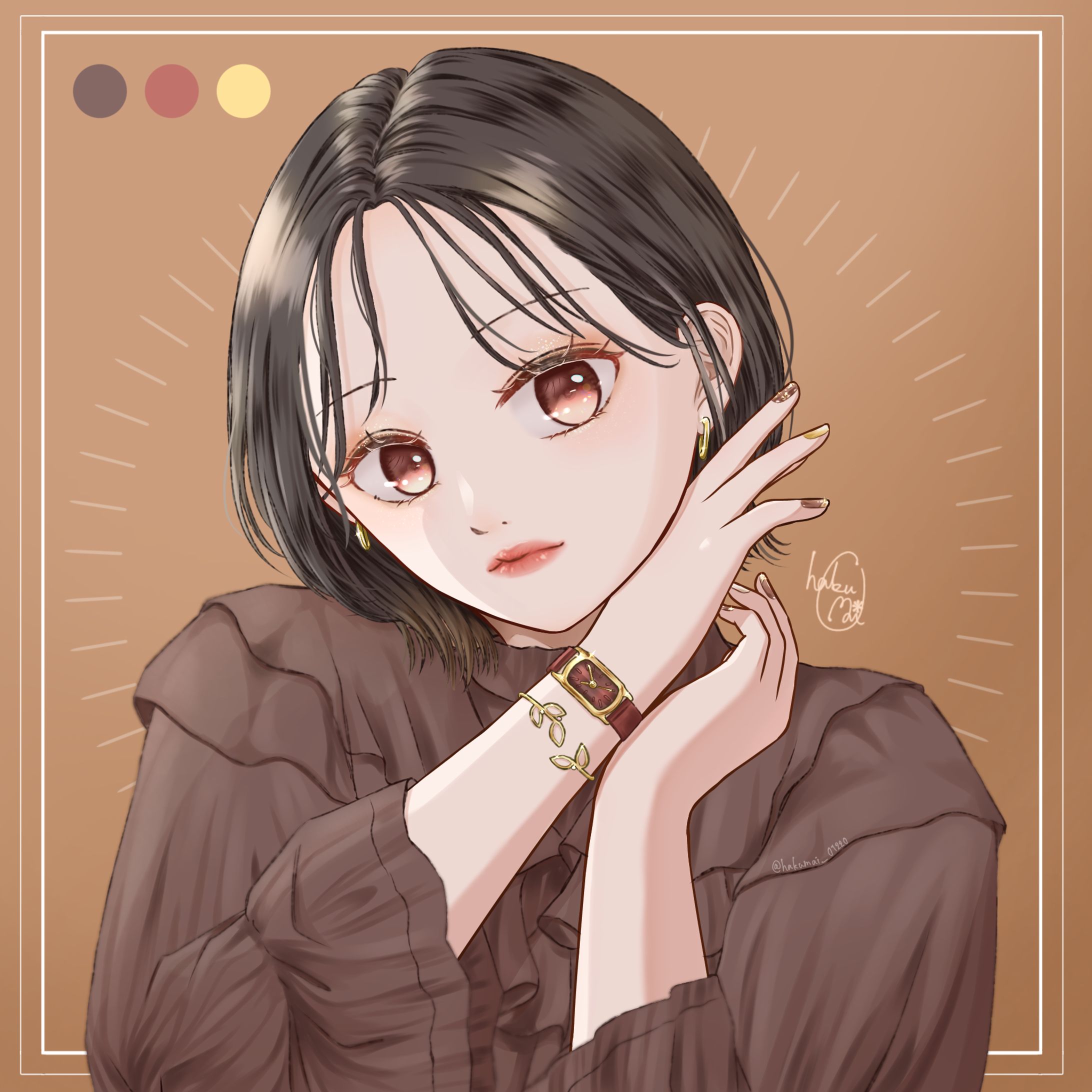 brown watch⌚︎-1
