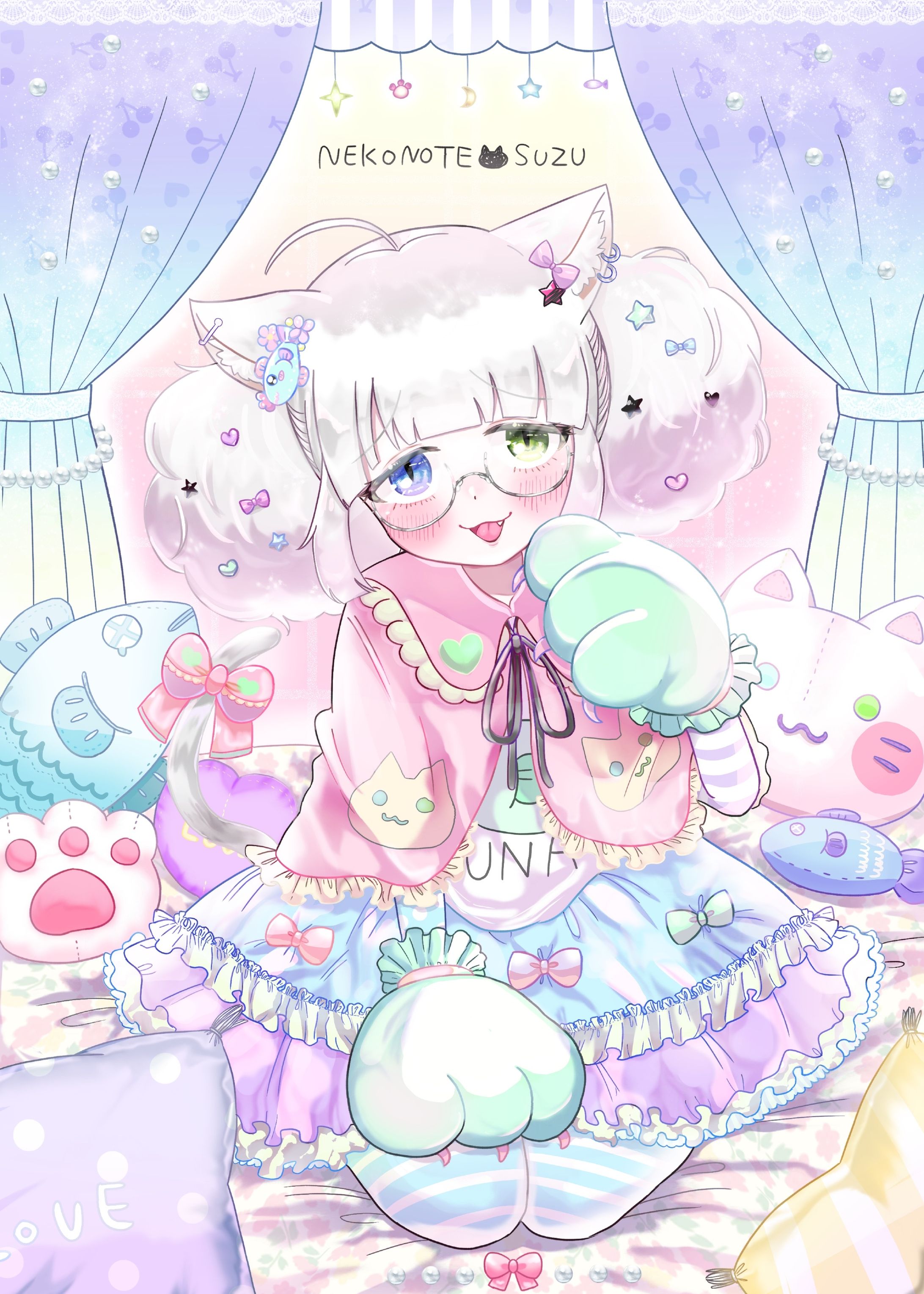 猫ノ手すず様記念イラスト-1