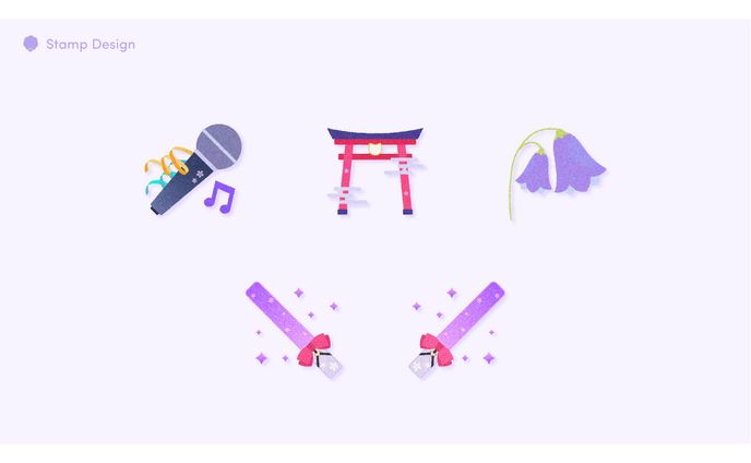 イラスト、メンバーシップスタンプ