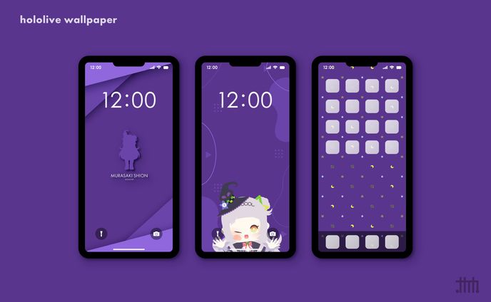 【二次創作】スマホ壁紙 紫咲シオン