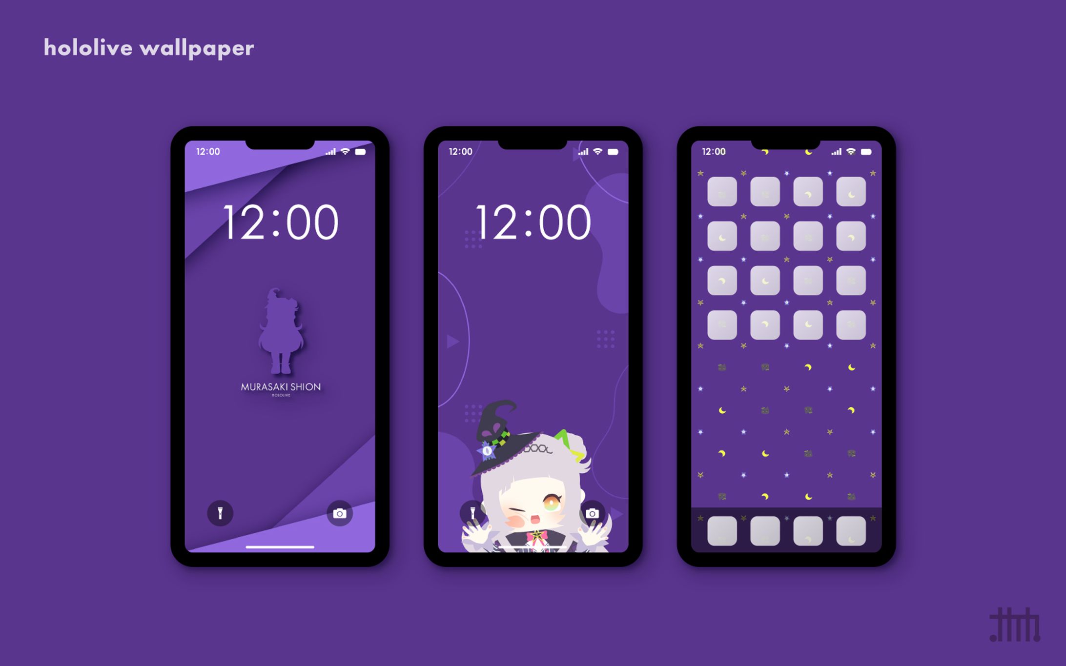 【二次創作】スマホ壁紙 紫咲シオン-1