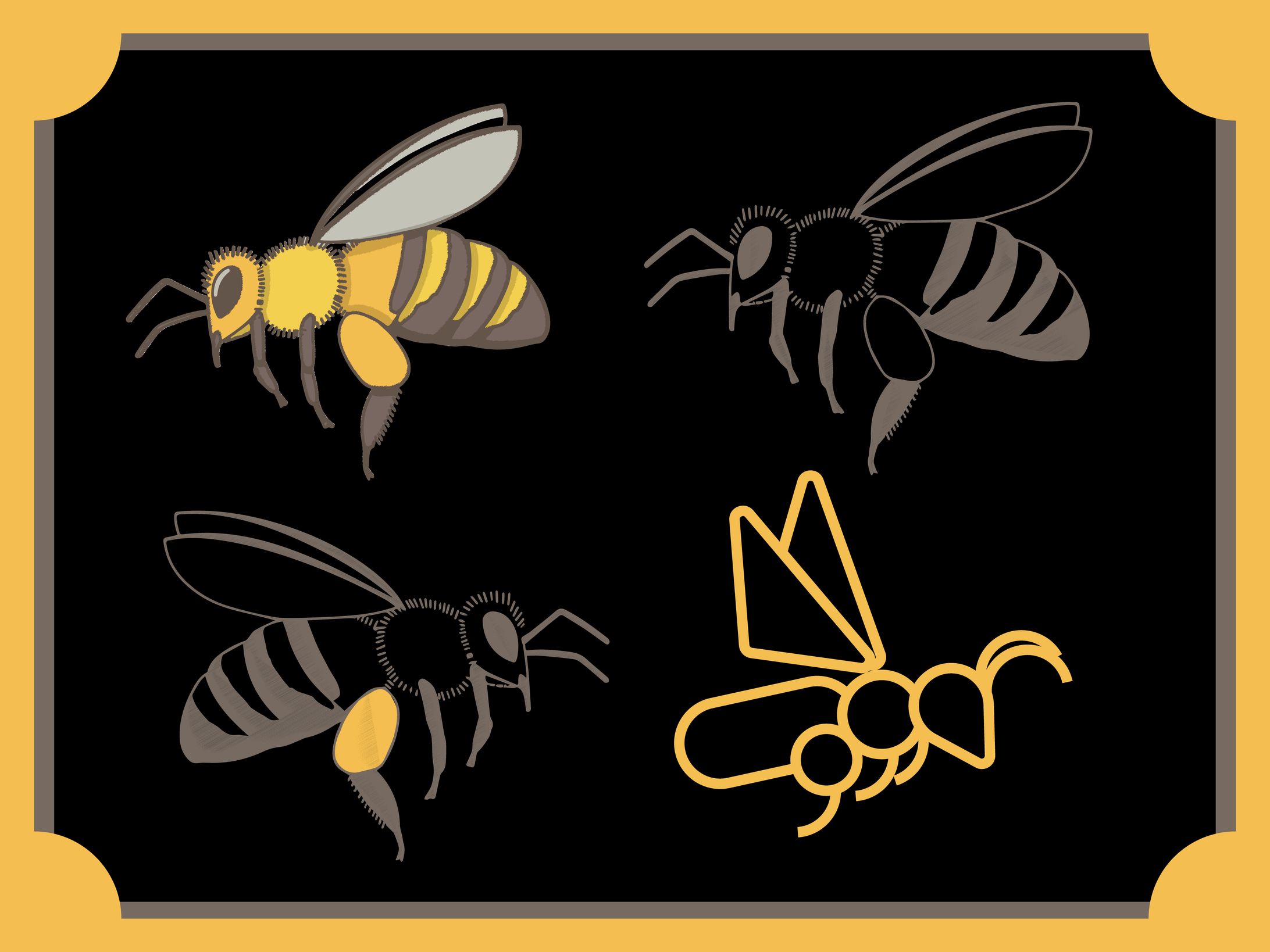 みつばち　スケッチ-1