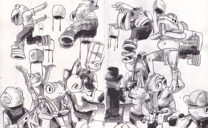 #Inktober Day 8: Toad
just alot of spontaneous toads...
sumi ink, watercolor
.
.
.
.
.
.
.
.
.
inktober #inktober2023 #inktober52 #ink #art #inkwork #comics #blackandwhite #sketch #doodle #rakugaki #japan #comic #illustration #いたずら書き #描画 #図 #アーティスト #形