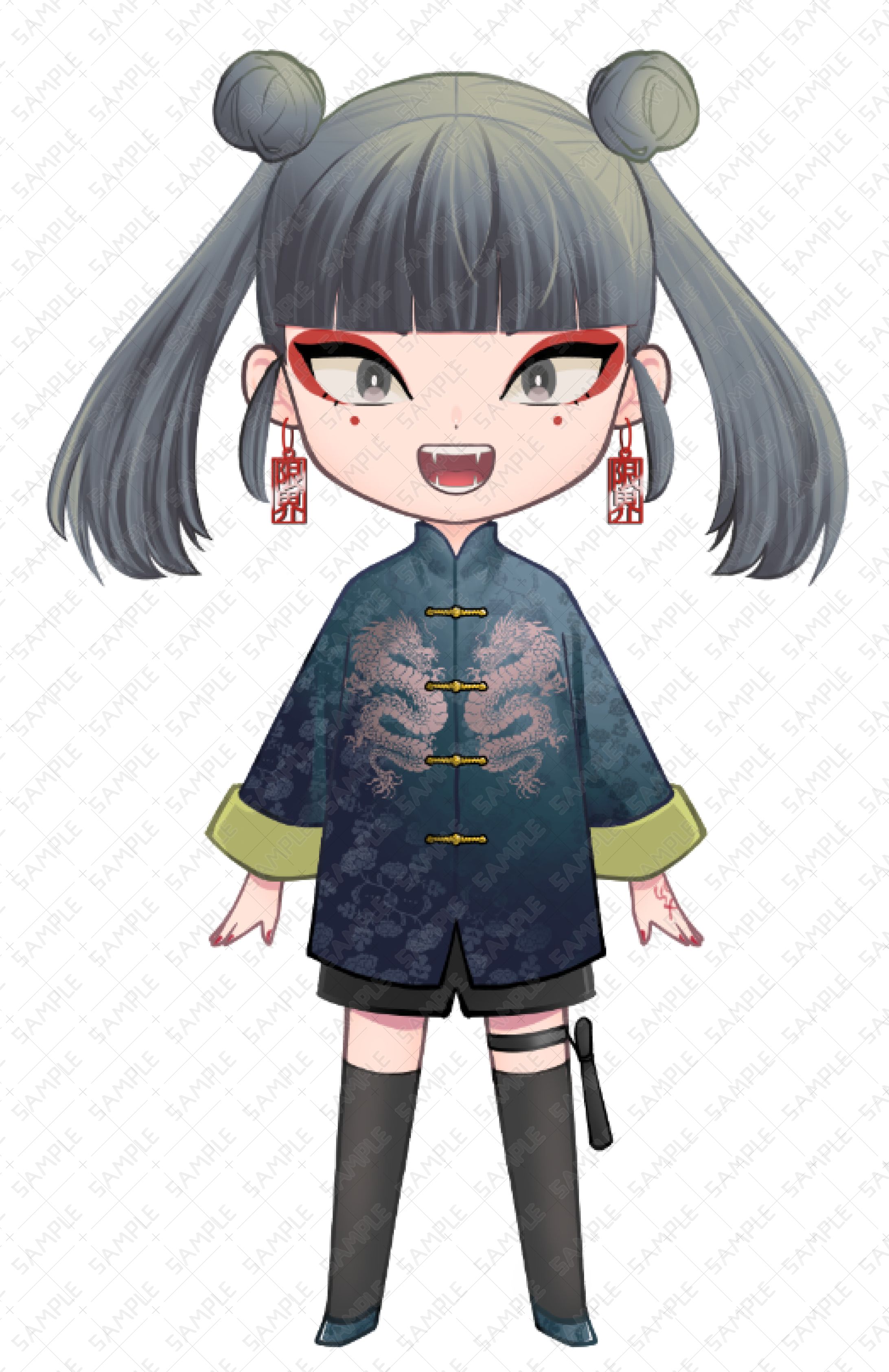Live2d用パーツ分けイラスト（ミニキャラ）-1
