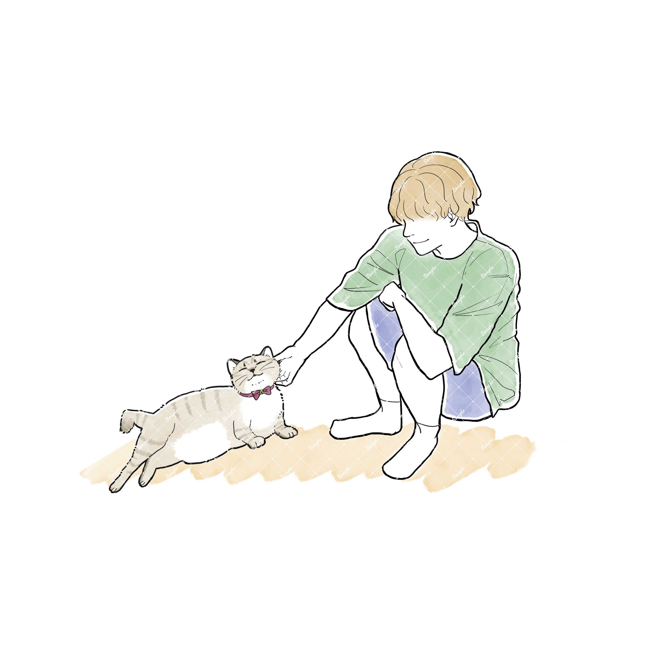 イラスト：SNSアイコン①-1