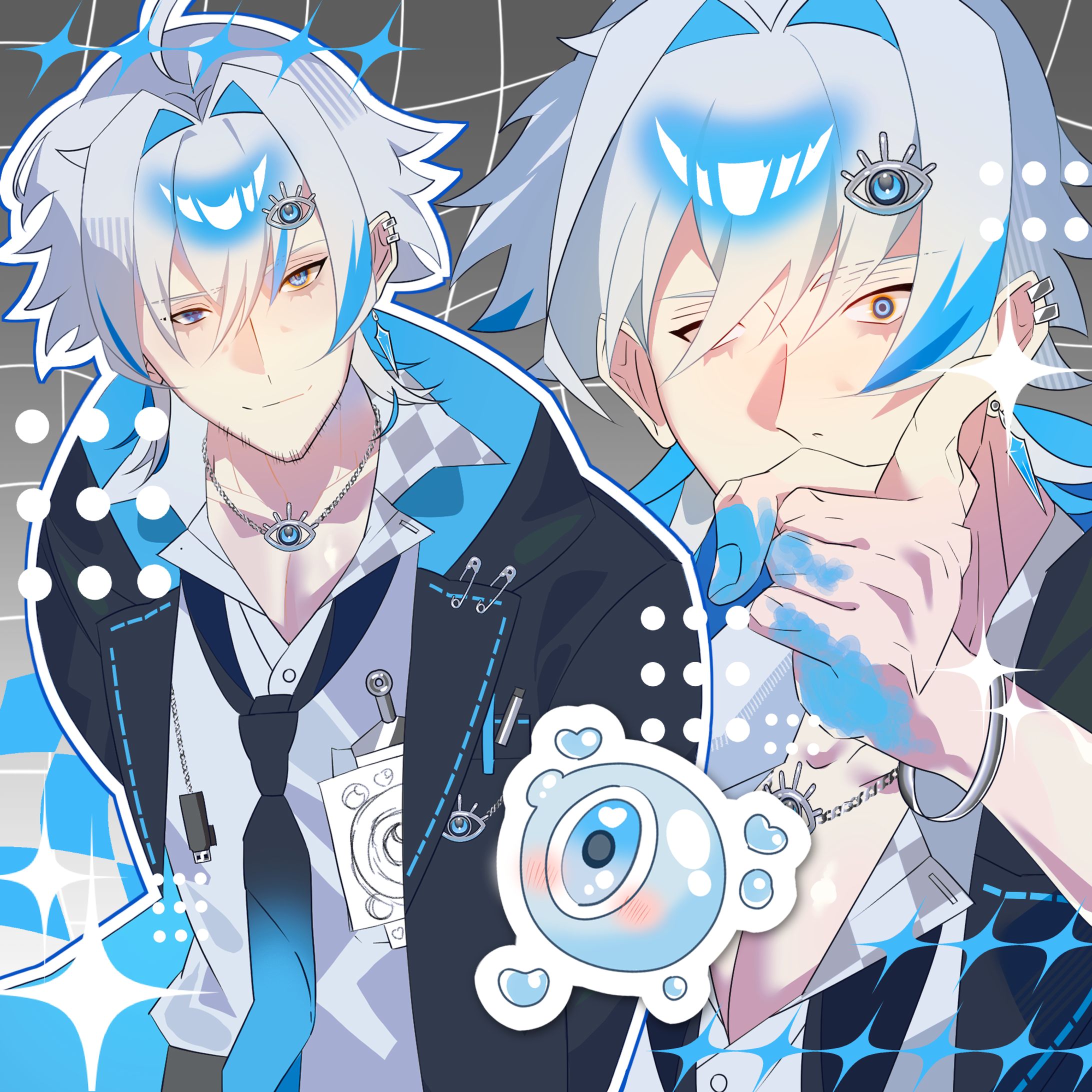 オリジナルキャラクターの詰め込みイラスト-1