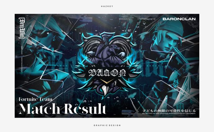 GRAPHIC DESIGN // Match Reslut - BARON Clan