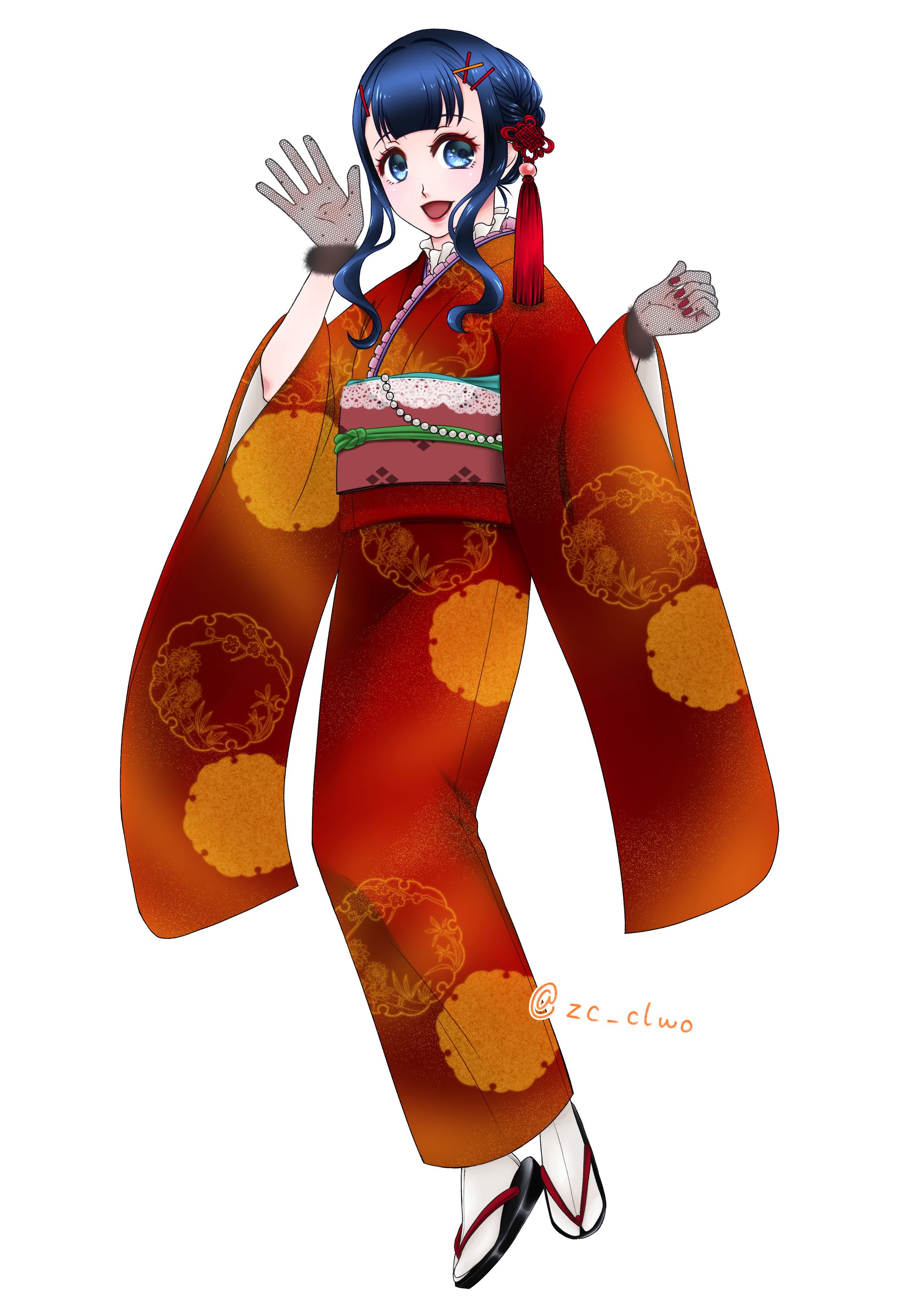 お正月配信用立ち絵:紅しょうが様-1