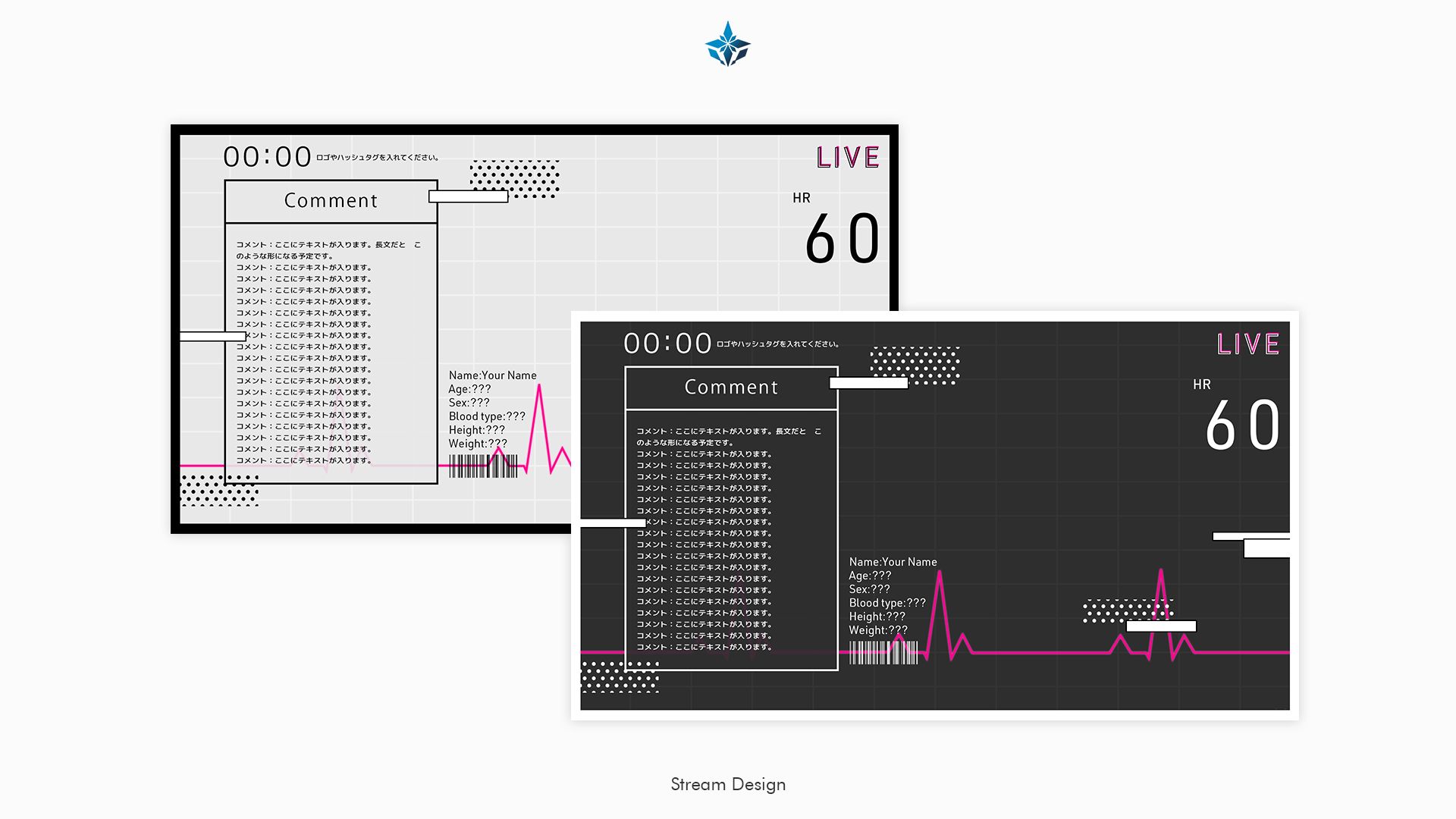 心電図風配信素材