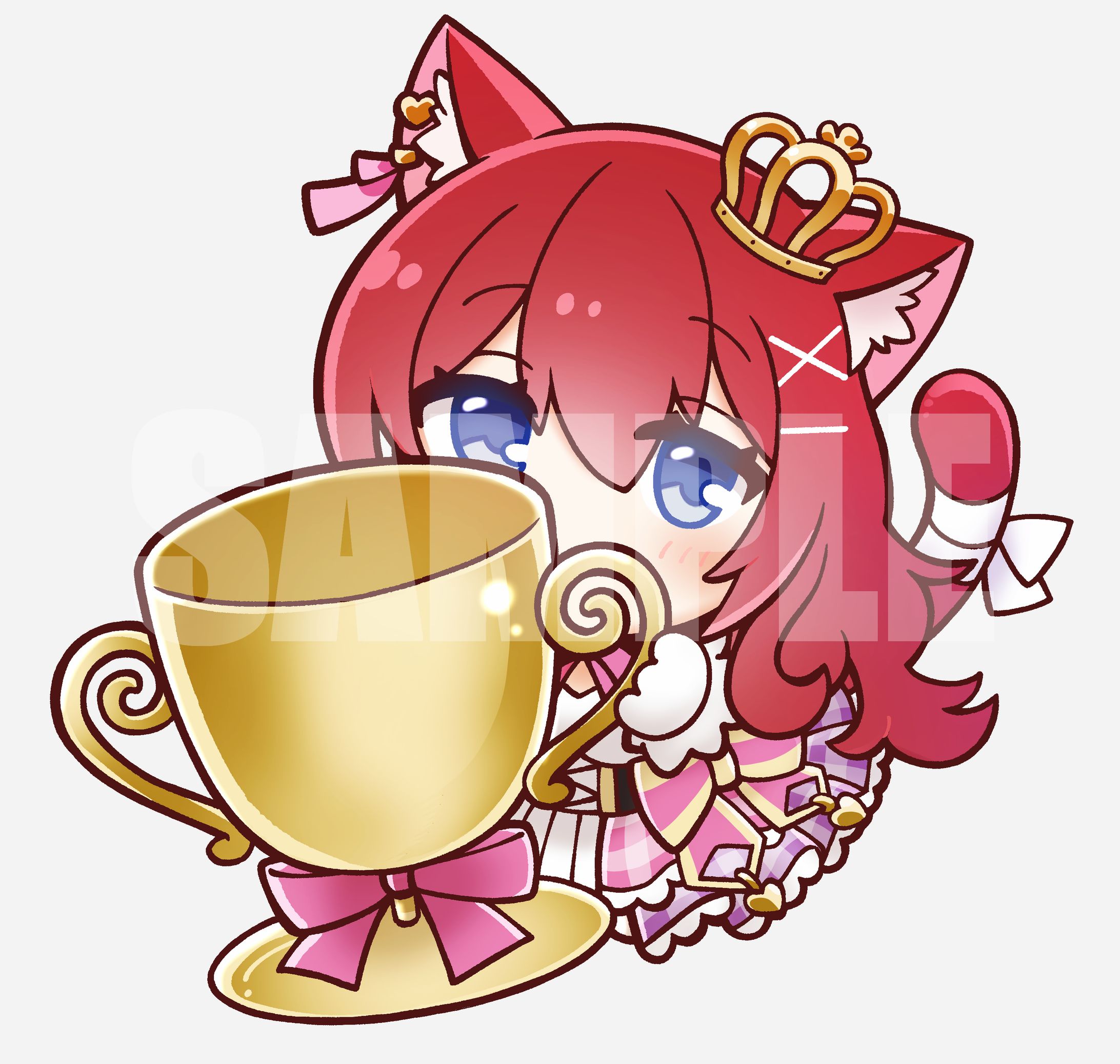 【ご依頼】Vtuber華房とろふさんグッズ用SDイラスト-1