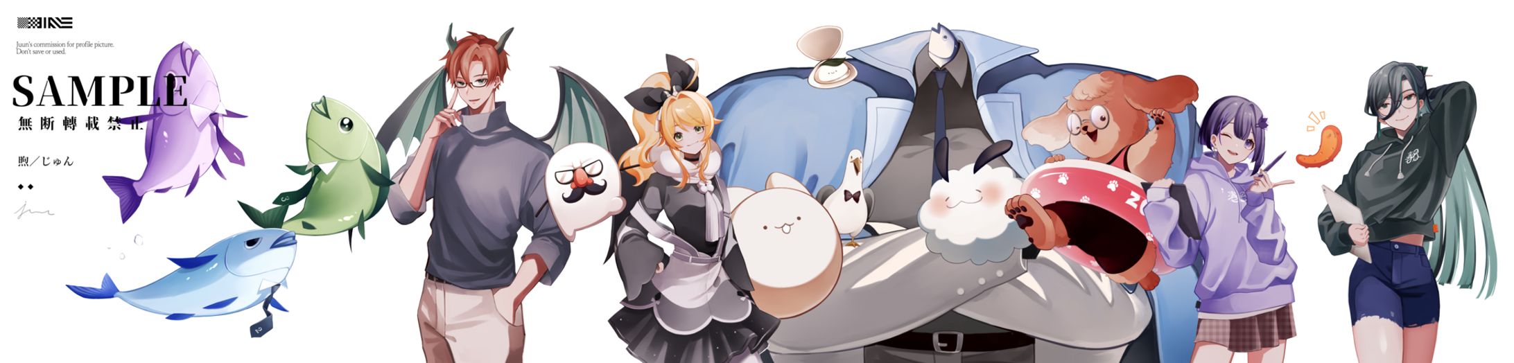 【お仕事】春魚創意STAFF形象／插畫-1