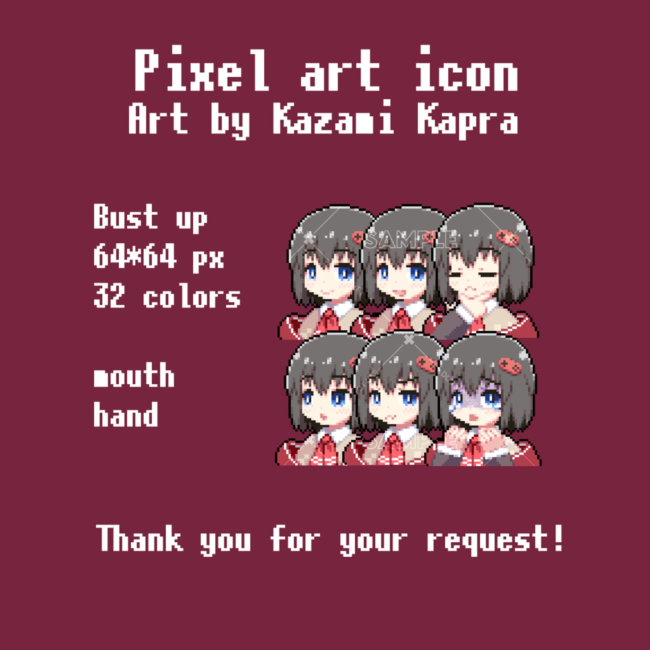 ドット絵顔グラフィック 64*64pixel-1