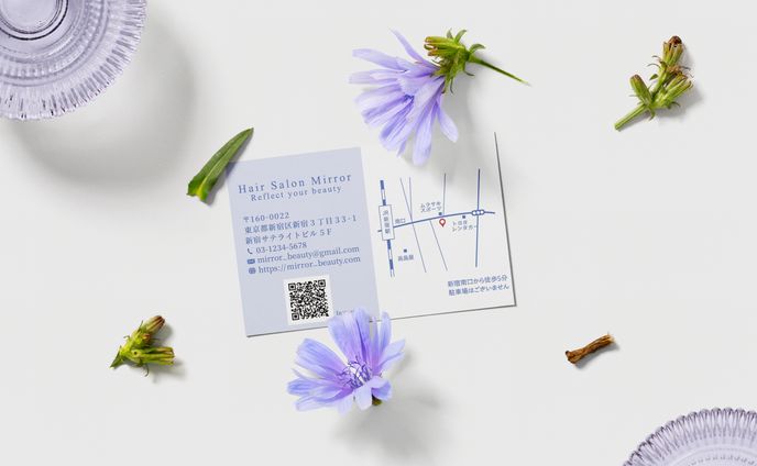 ヘアサロンのショップカードです