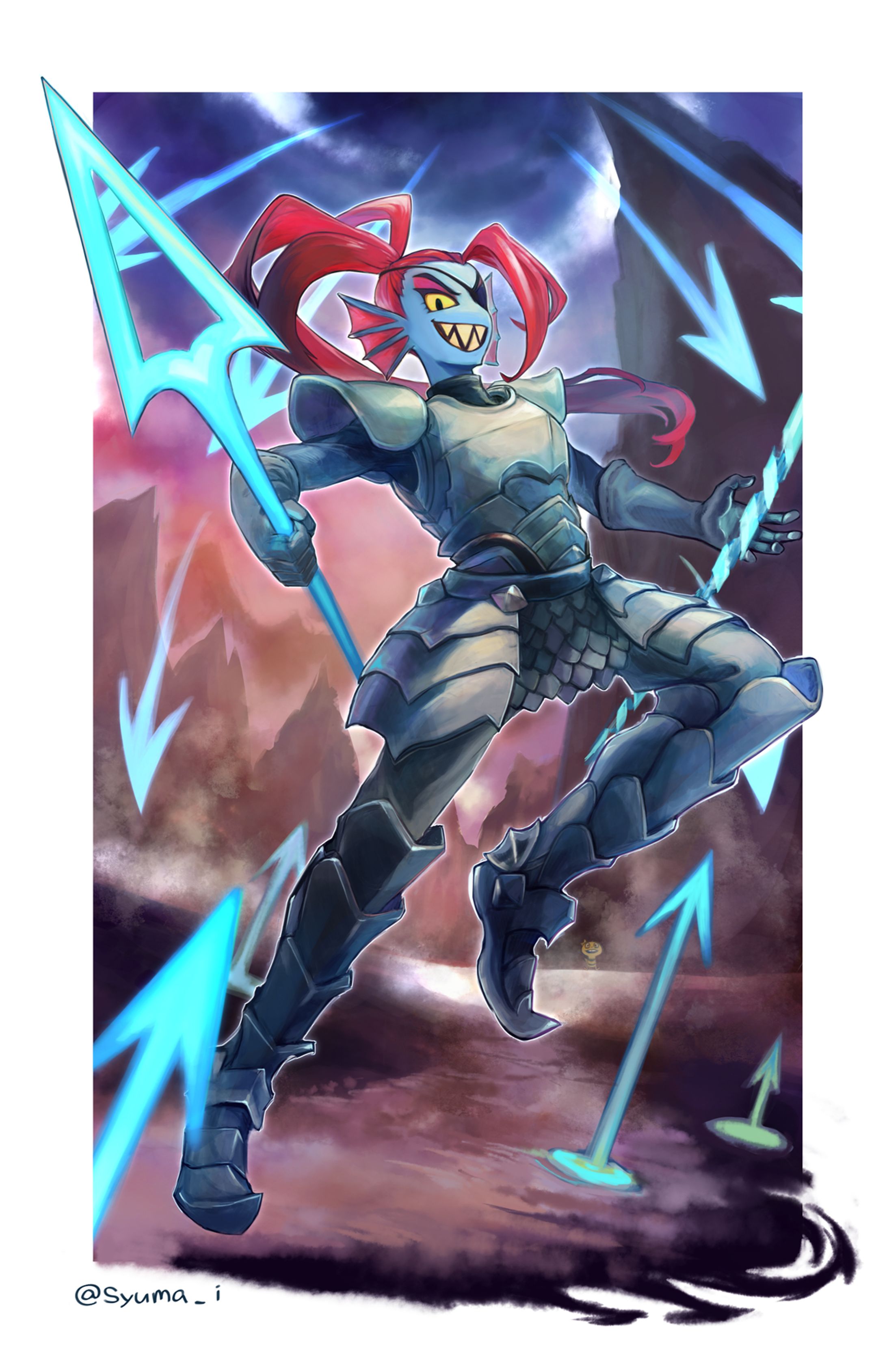 Fan art：UNDERTALE　undyne-1