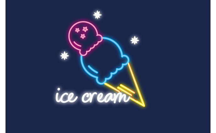 アイスクリームのロゴデザイン
