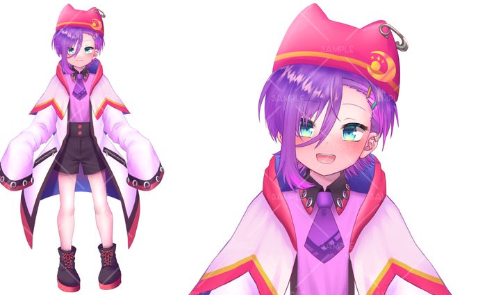 Vtuber用Live2Dモデル(紫ノ月ルミネ)