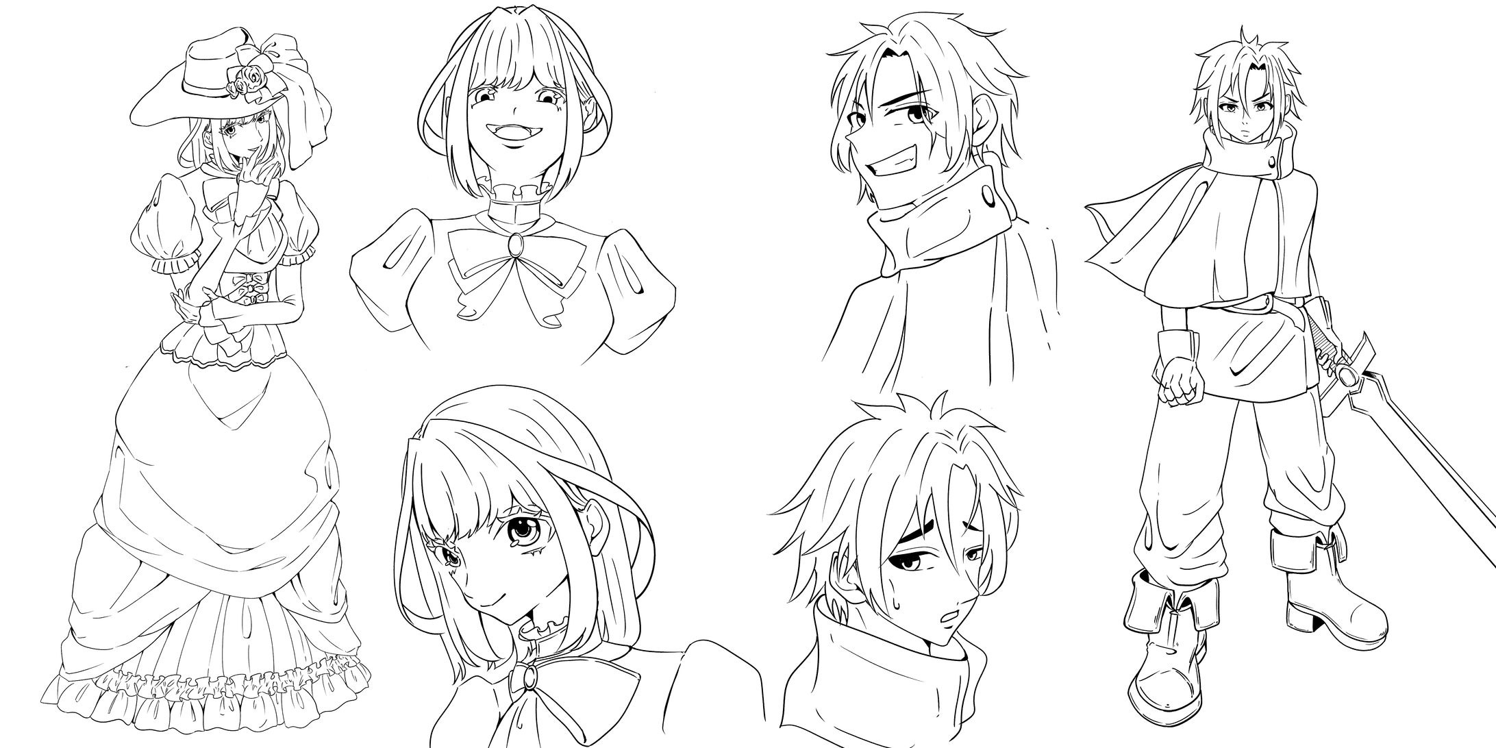 キャラクター線画-1