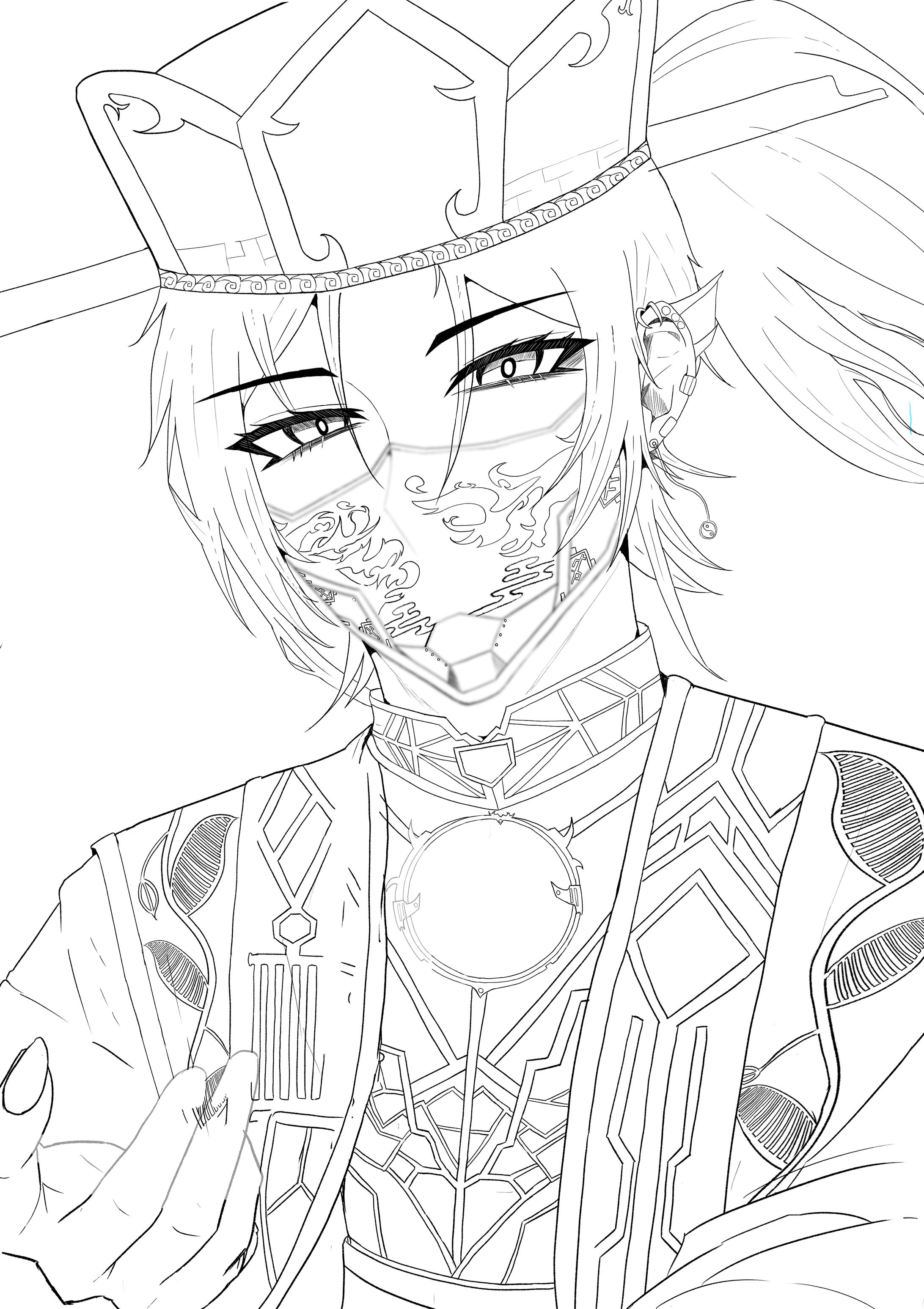 1枚絵制作過程-1