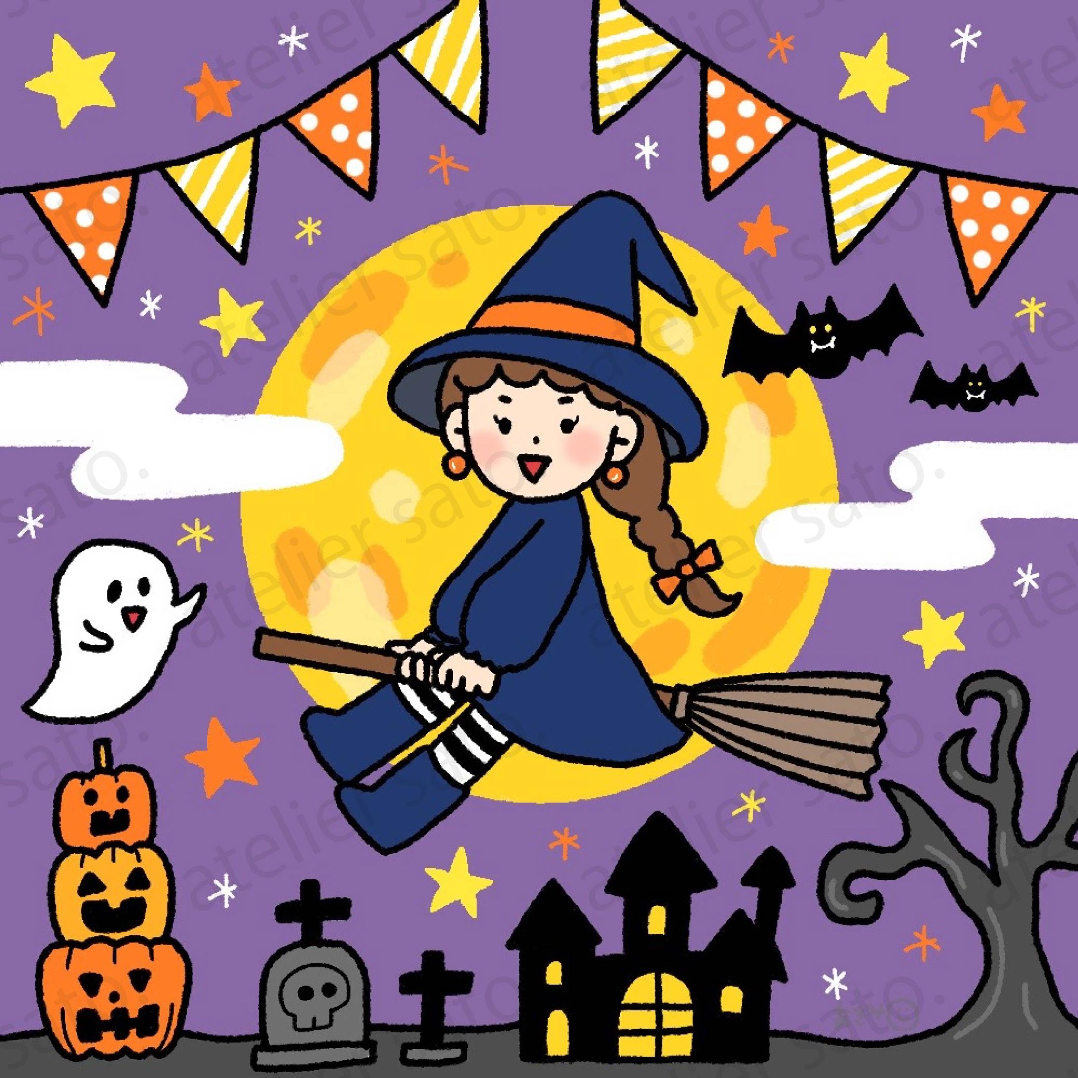 子ども向けイラスト（ハロウィン）-1