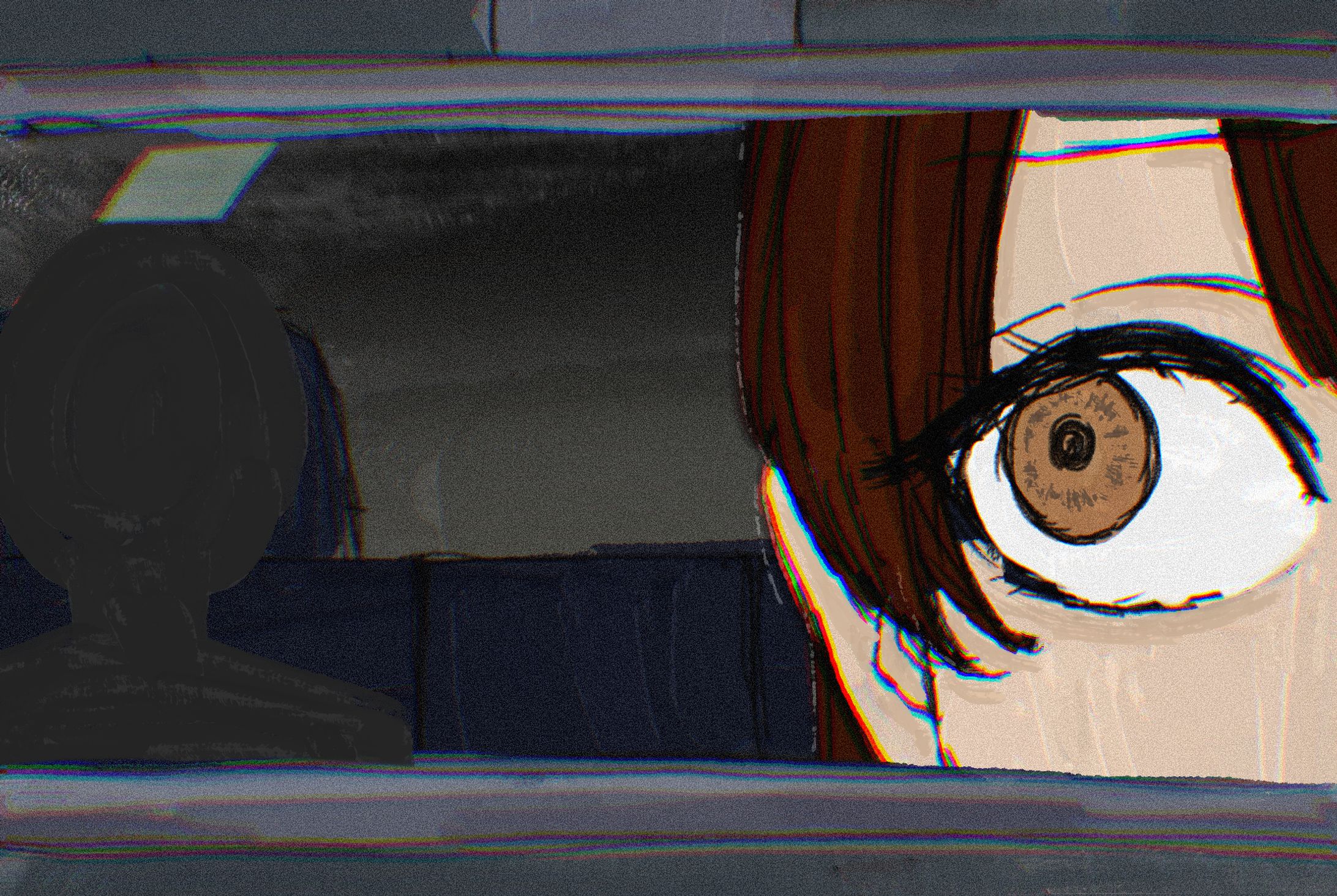 【works】マキメゲームズ バックミラーを見て イラスト制作-1