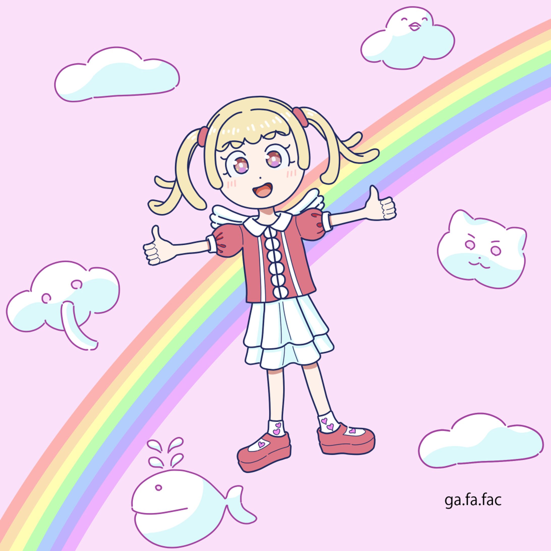 小さい羽根を付けた女の子-1