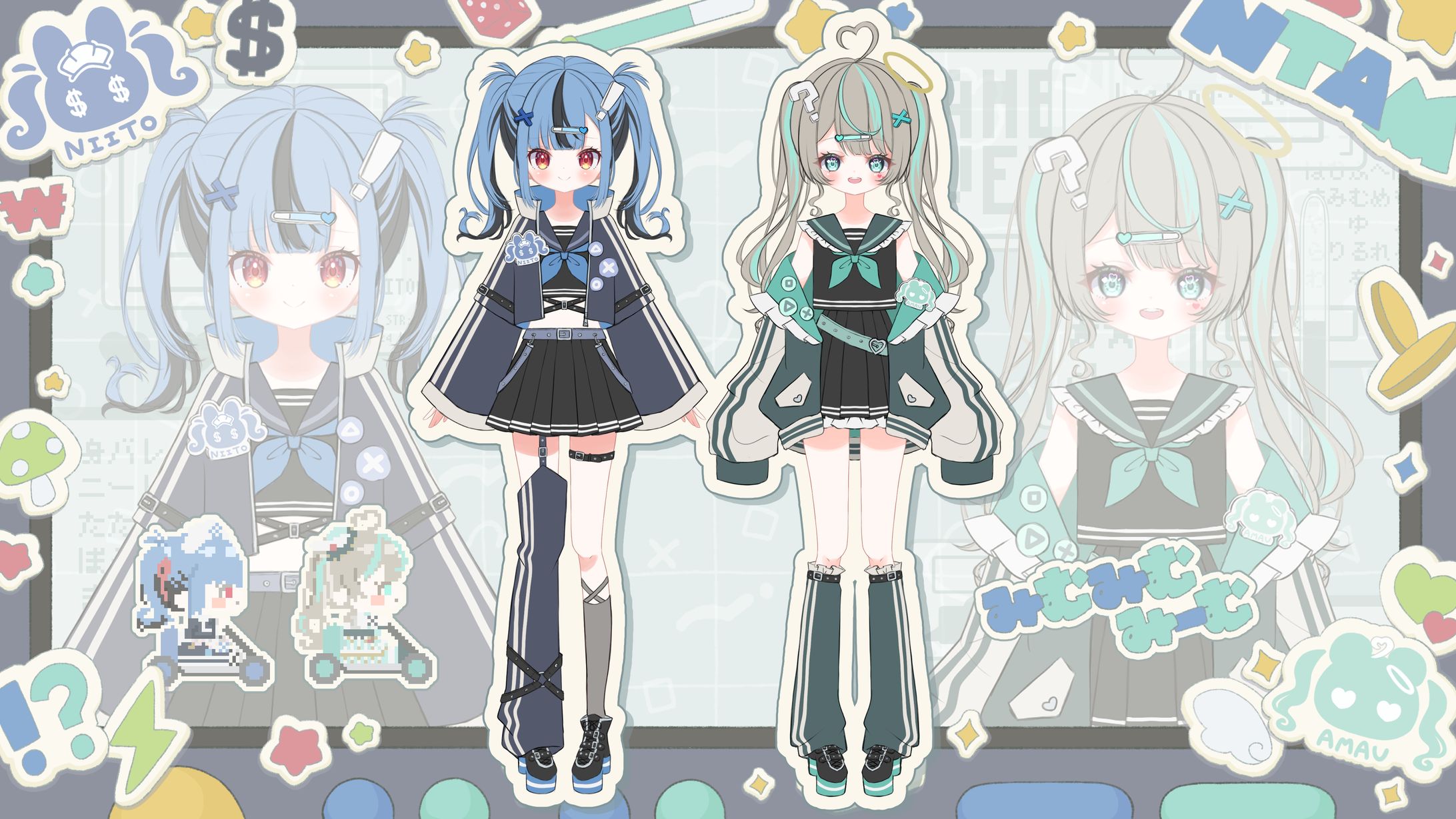 「相思相愛!?GGEZ!!」衣装デザイン/背景デザイン-1