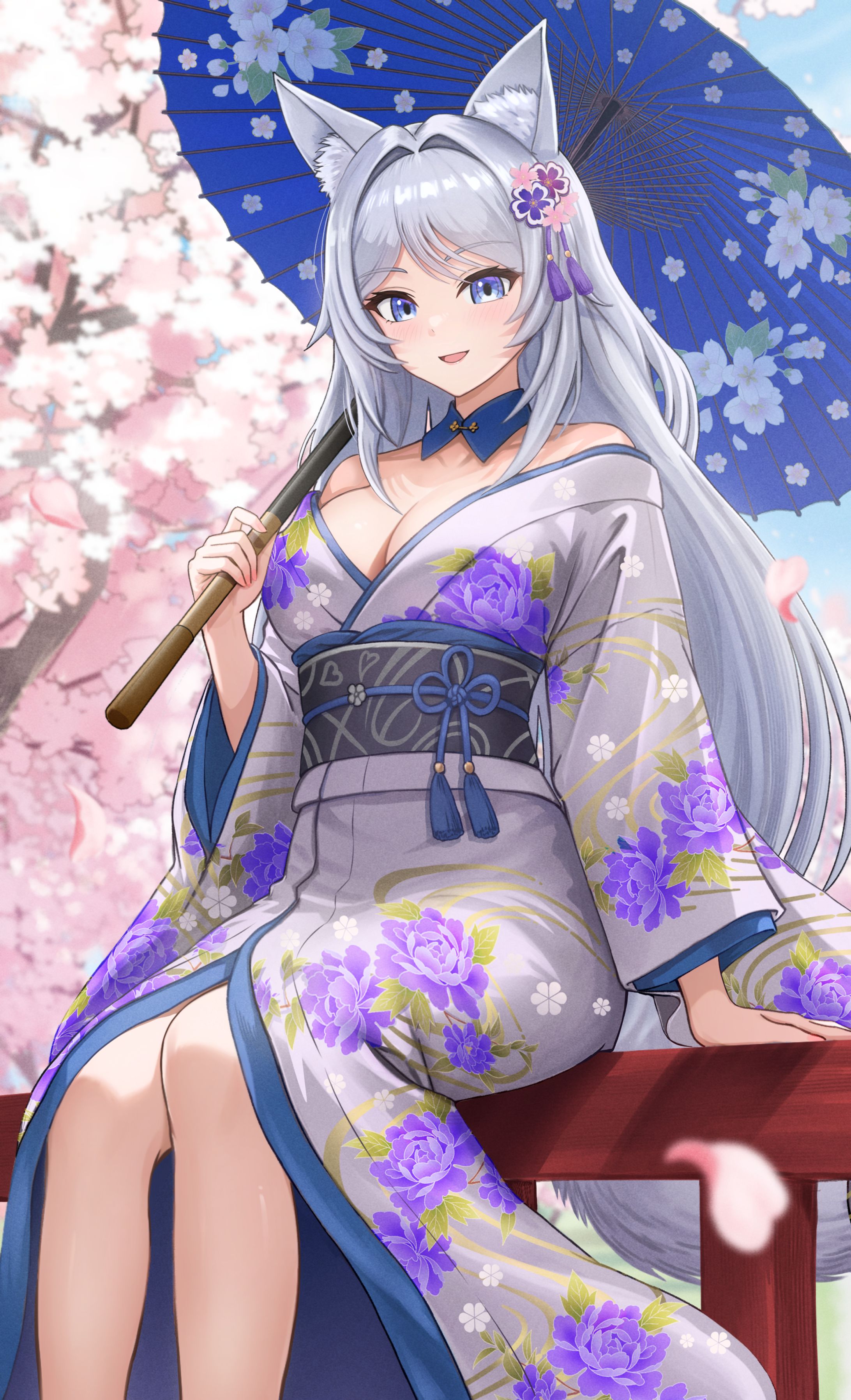 和傘キャライラスト（skeb）-1