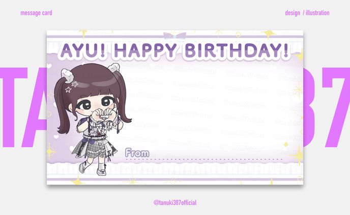 【 メッセージカード 】2025年天羽あゆさん生誕委員様