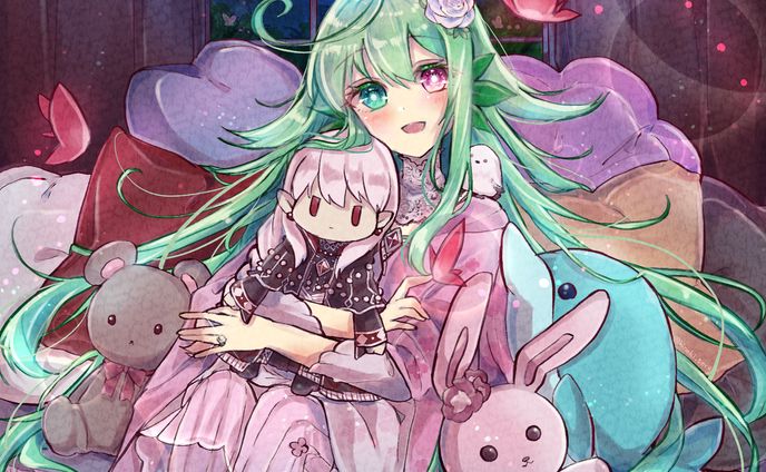 ぬいぐるみに囲まれる夜