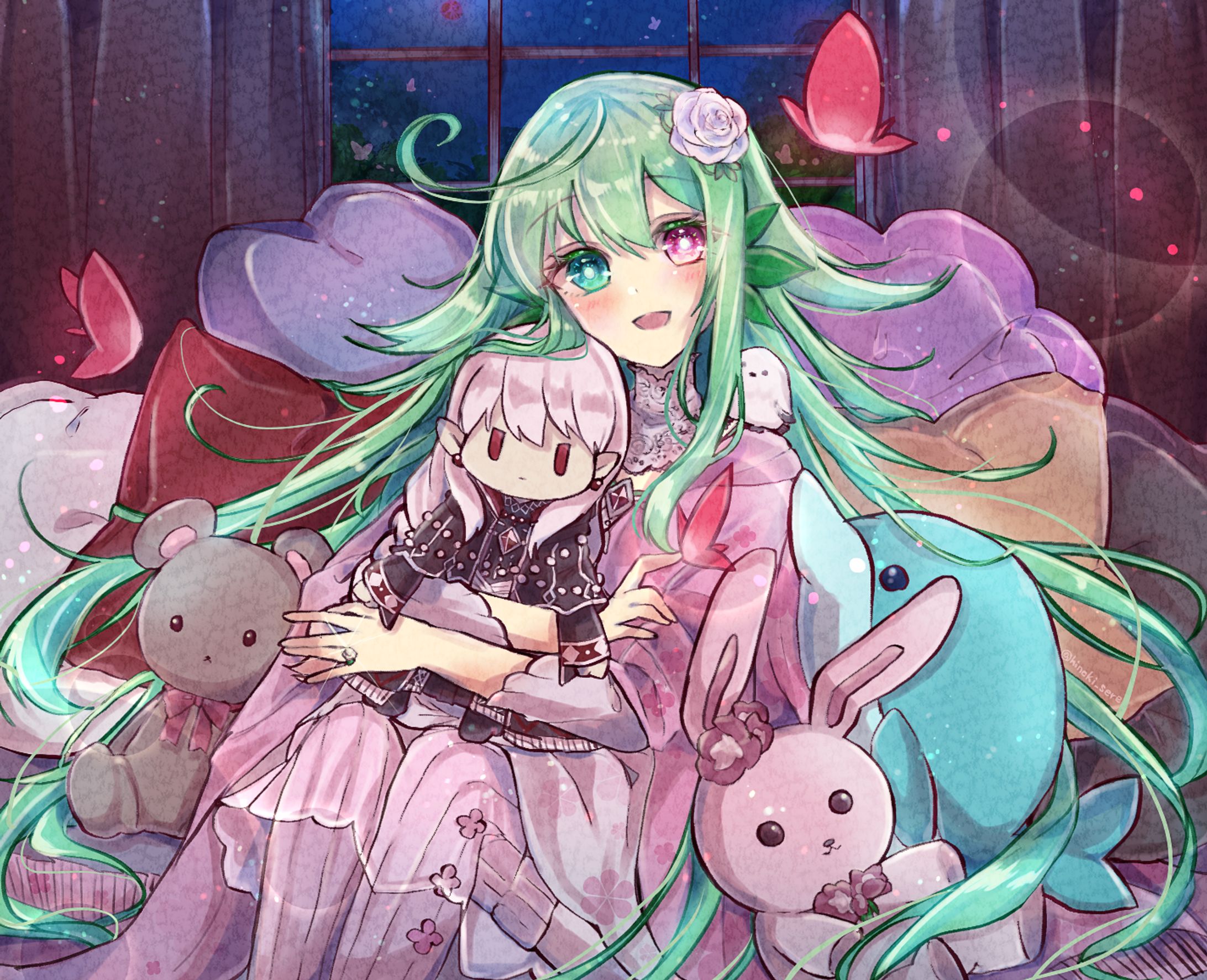 ぬいぐるみに囲まれる夜-1