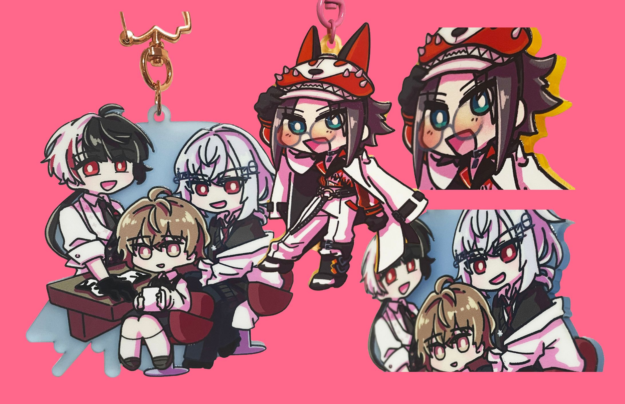 8㎝縁ナシアクリルキーホルダー（3等身）-1