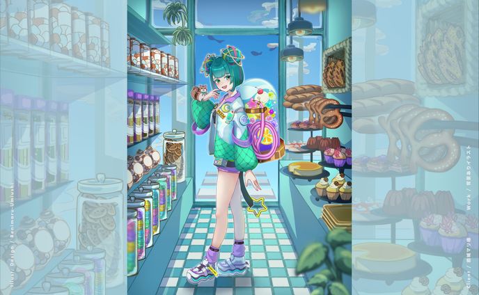 シリーズ、創作イラスト（背景あり）