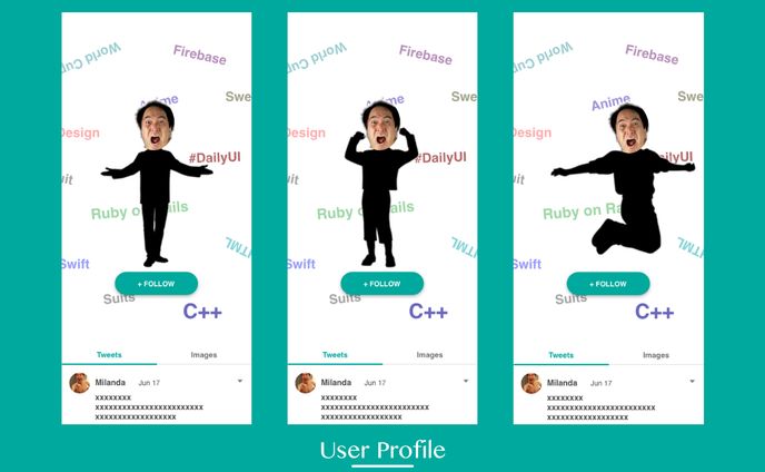 SNSプロフィール画面UI