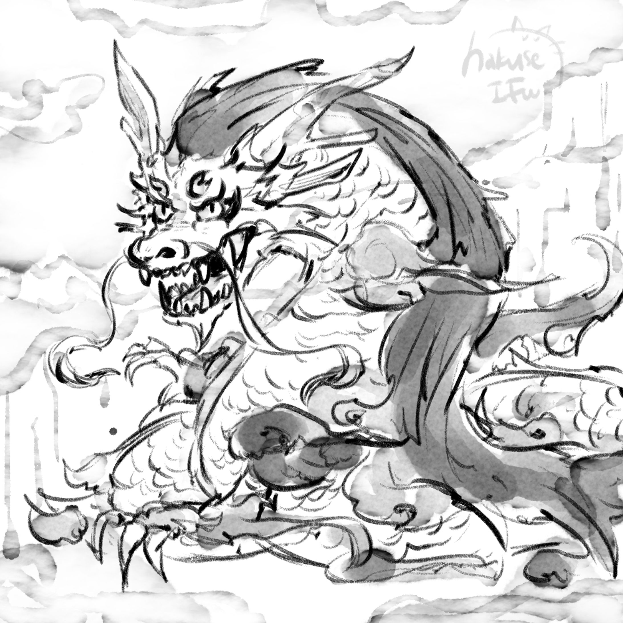 墨絵風OC：龍／illust-1